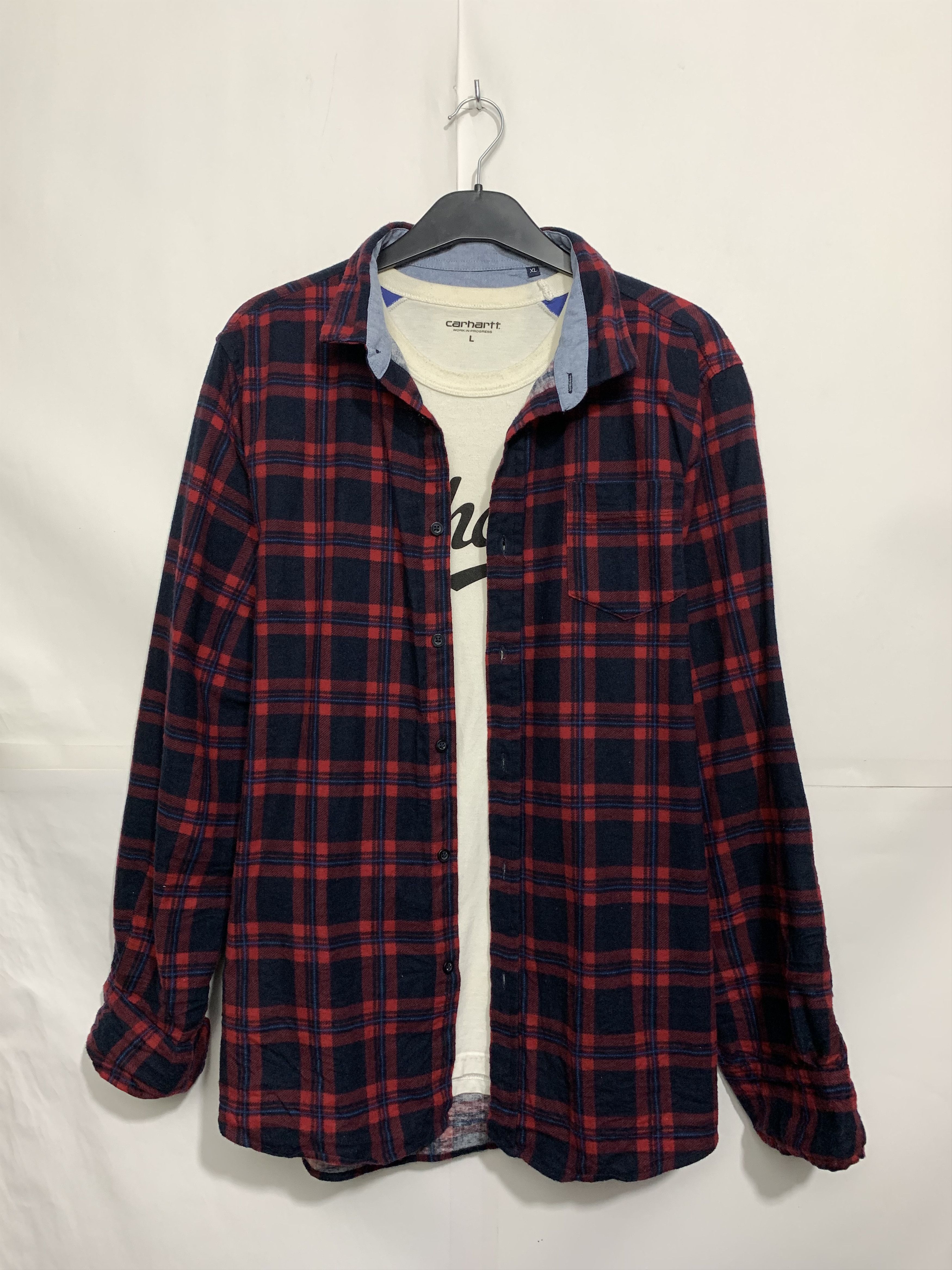 Flannel Vintage Flannel Plaid Shirt Travis style Size US L / EU 52-54 / 3 - 1 Thumbnail