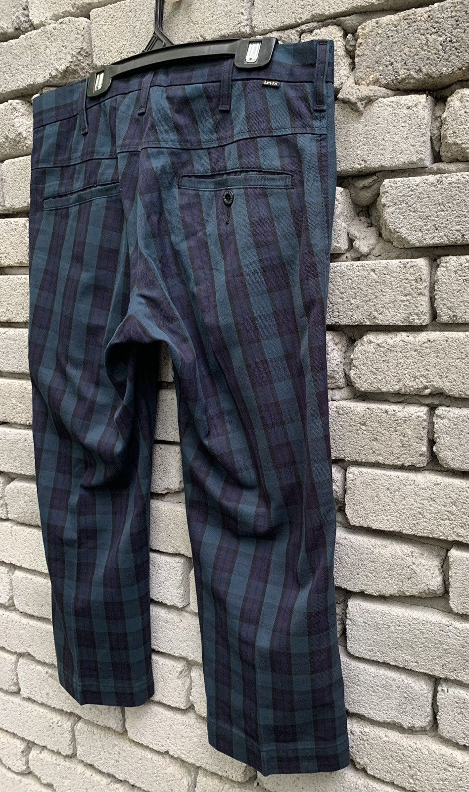 Levi's Vintage Clothing Levis STA-PREST Plaid 3 Quarter Cropped Pants Size US 31 - 8 Thumbnail