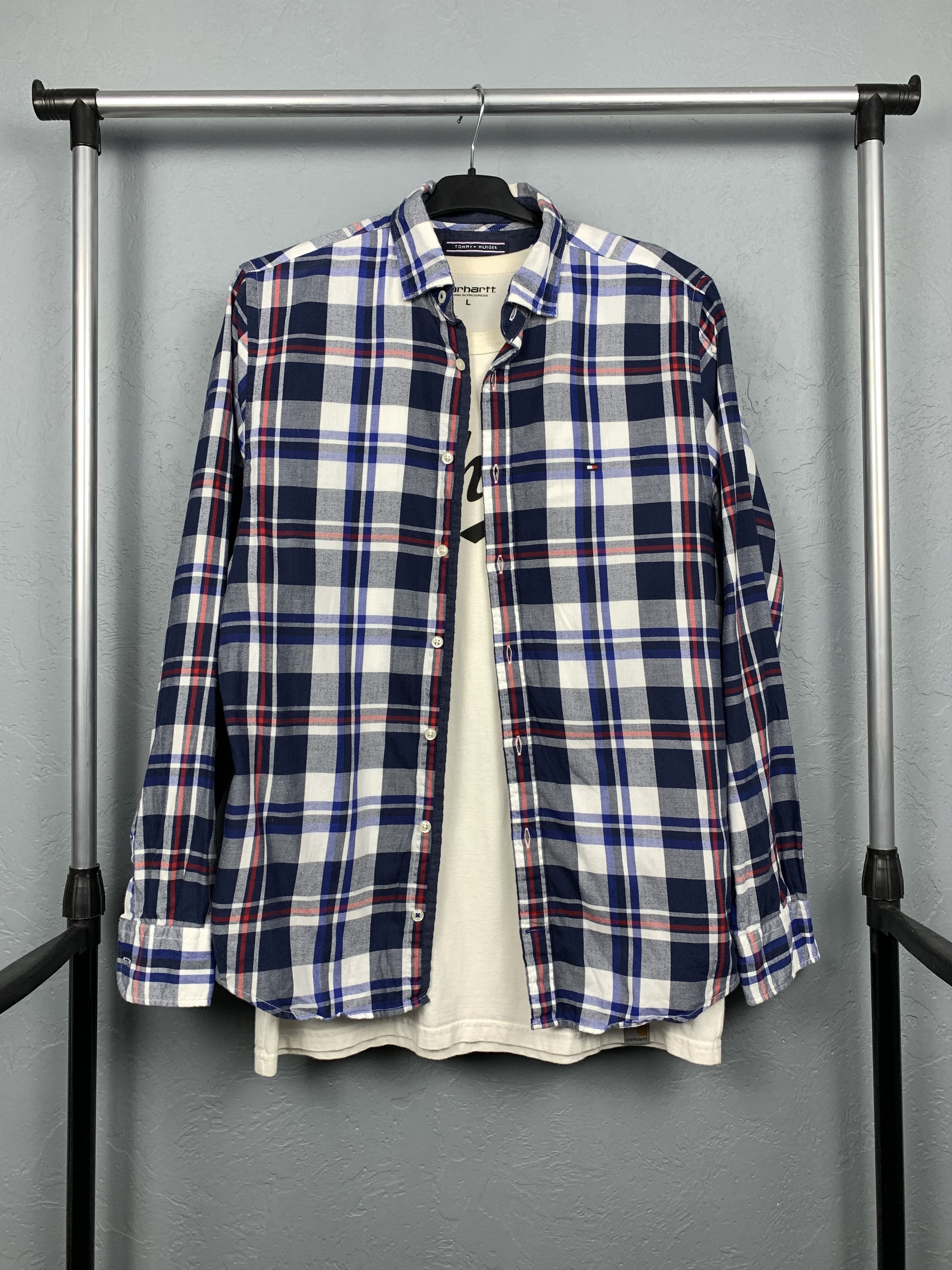 Tommy Hilfiger Tommy Hilfiger Flannel Vintage Plaid Shirt Size US S / EU 44-46 / 1 - 1 Preview