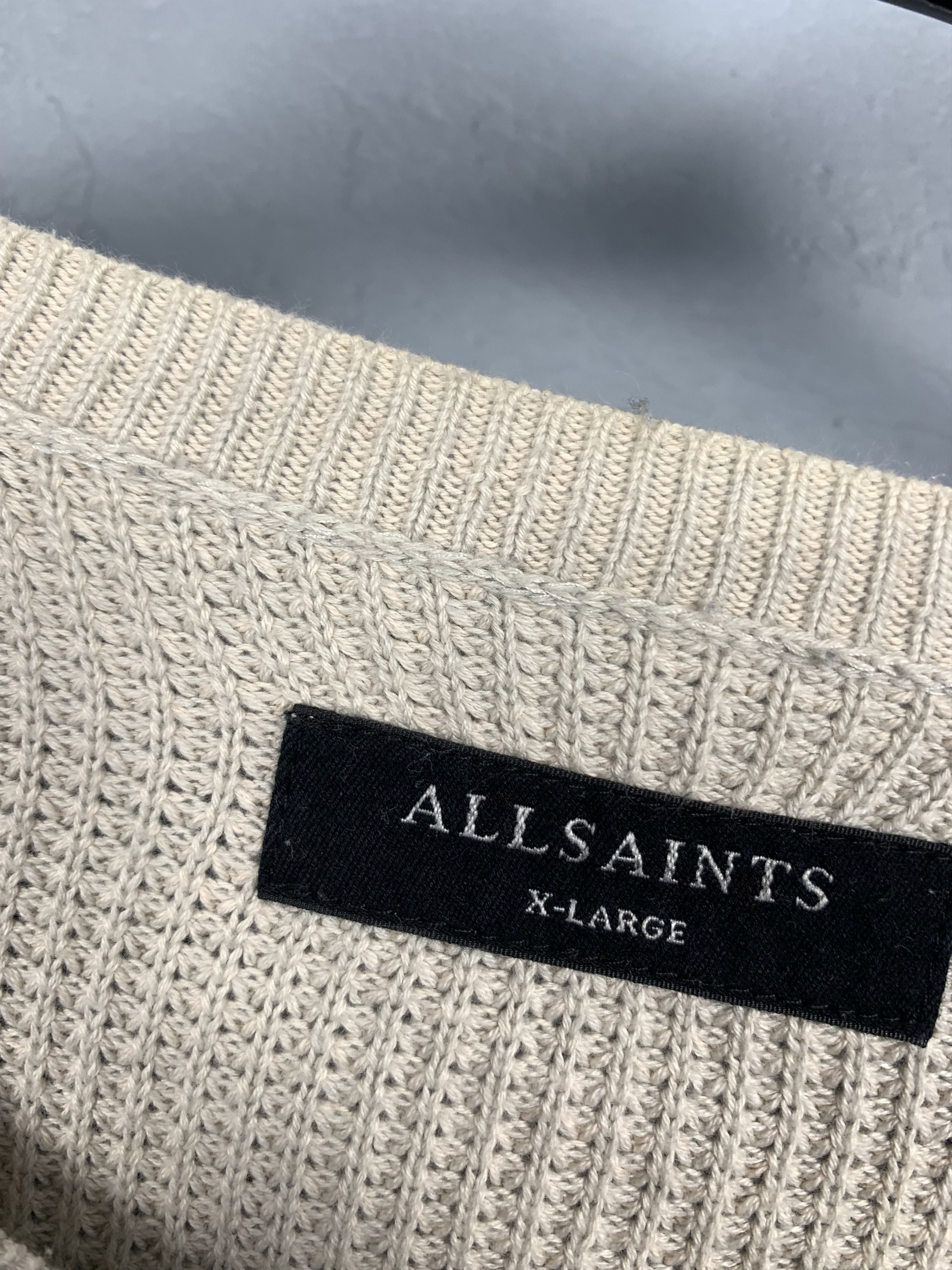 Allsaints Allsaints Trias Vintage Mens Crew Neck Cotton Knit Sweater Size US XL / EU 56 / 4 - 3 Thumbnail