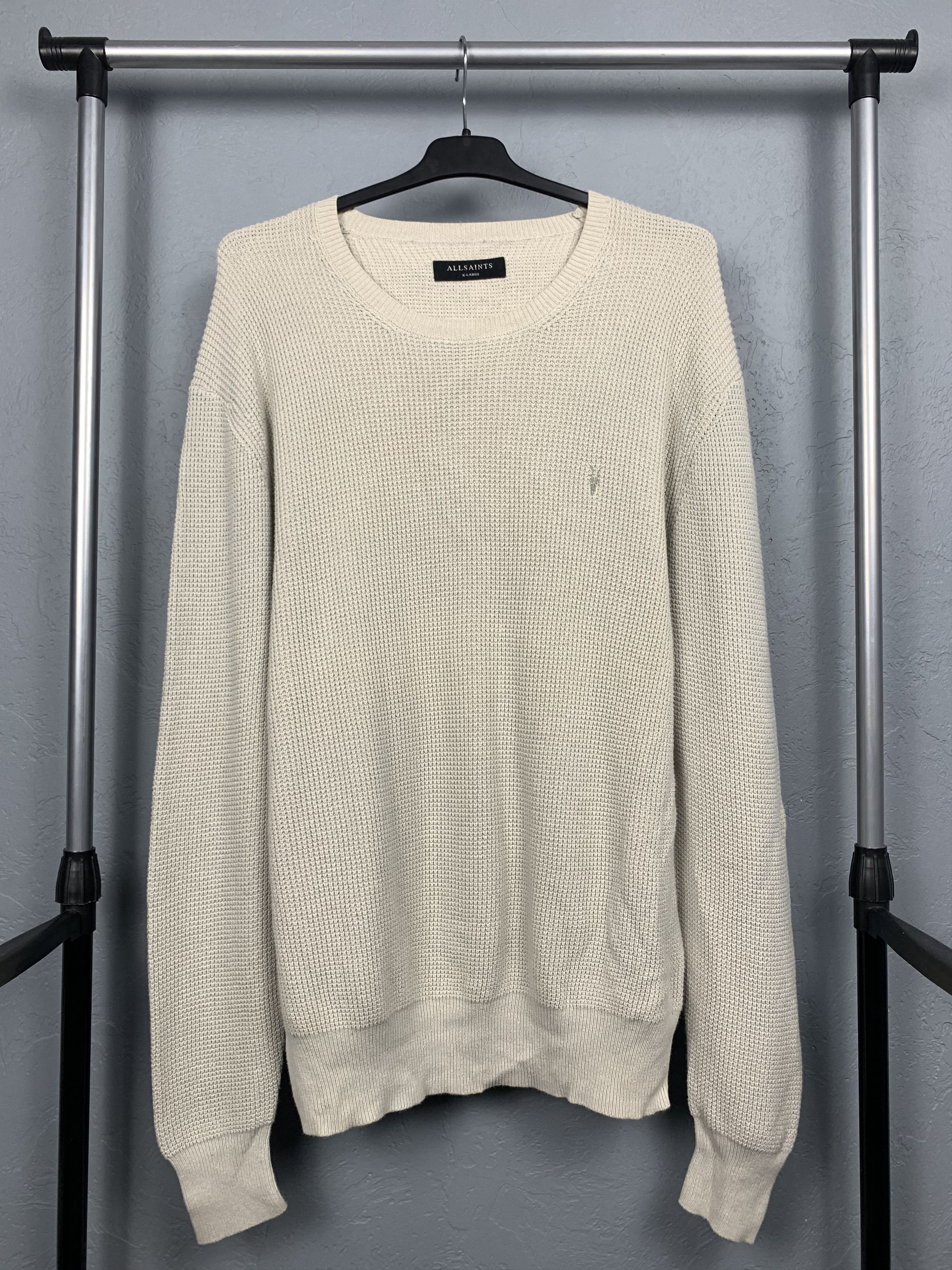 Allsaints Allsaints Trias Vintage Mens Crew Neck Cotton Knit Sweater Size US XL / EU 56 / 4 - 1 Thumbnail