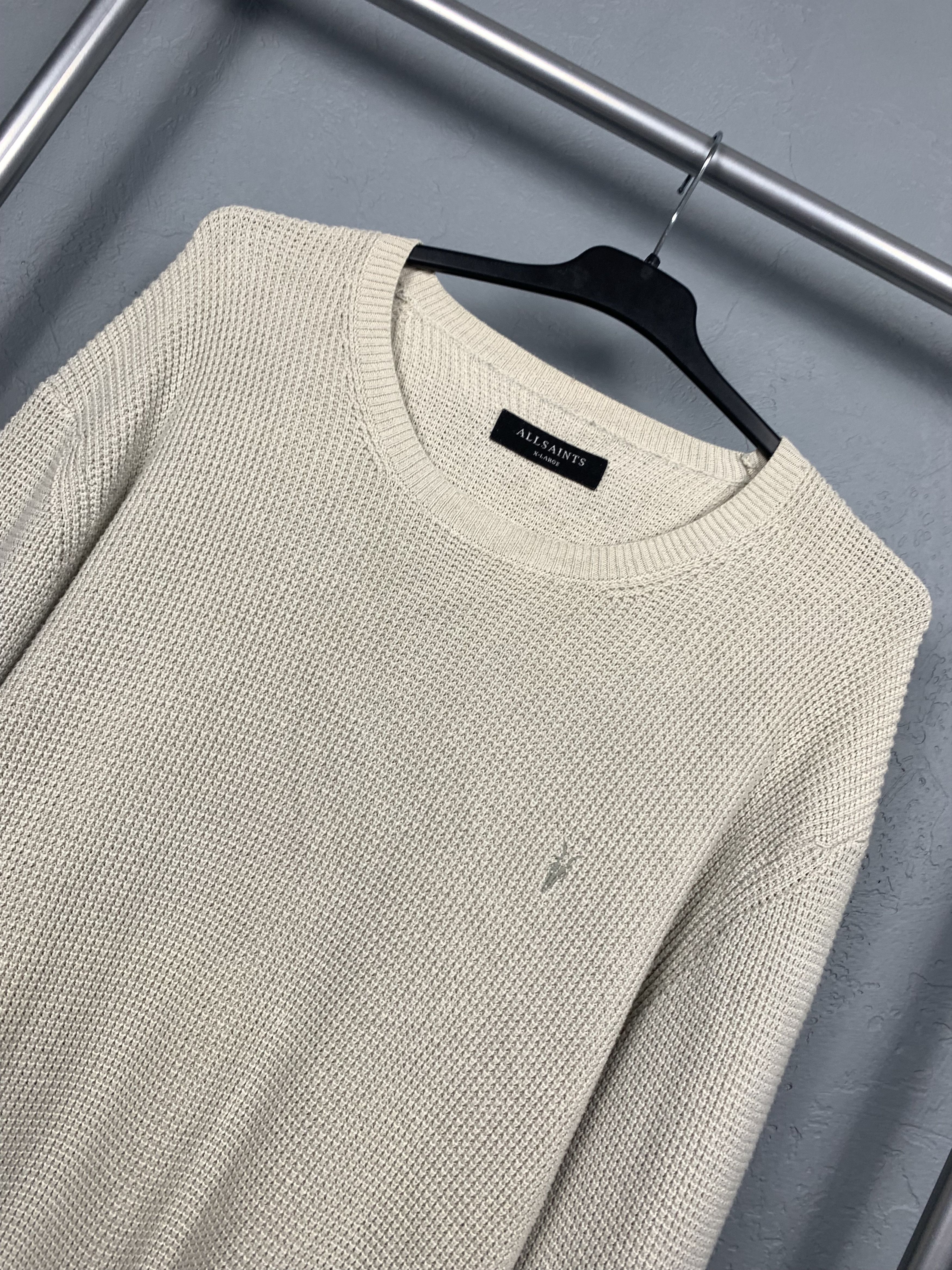 Allsaints Allsaints Trias Vintage Mens Crew Neck Cotton Knit Sweater Size US XL / EU 56 / 4 - 2 Thumbnail