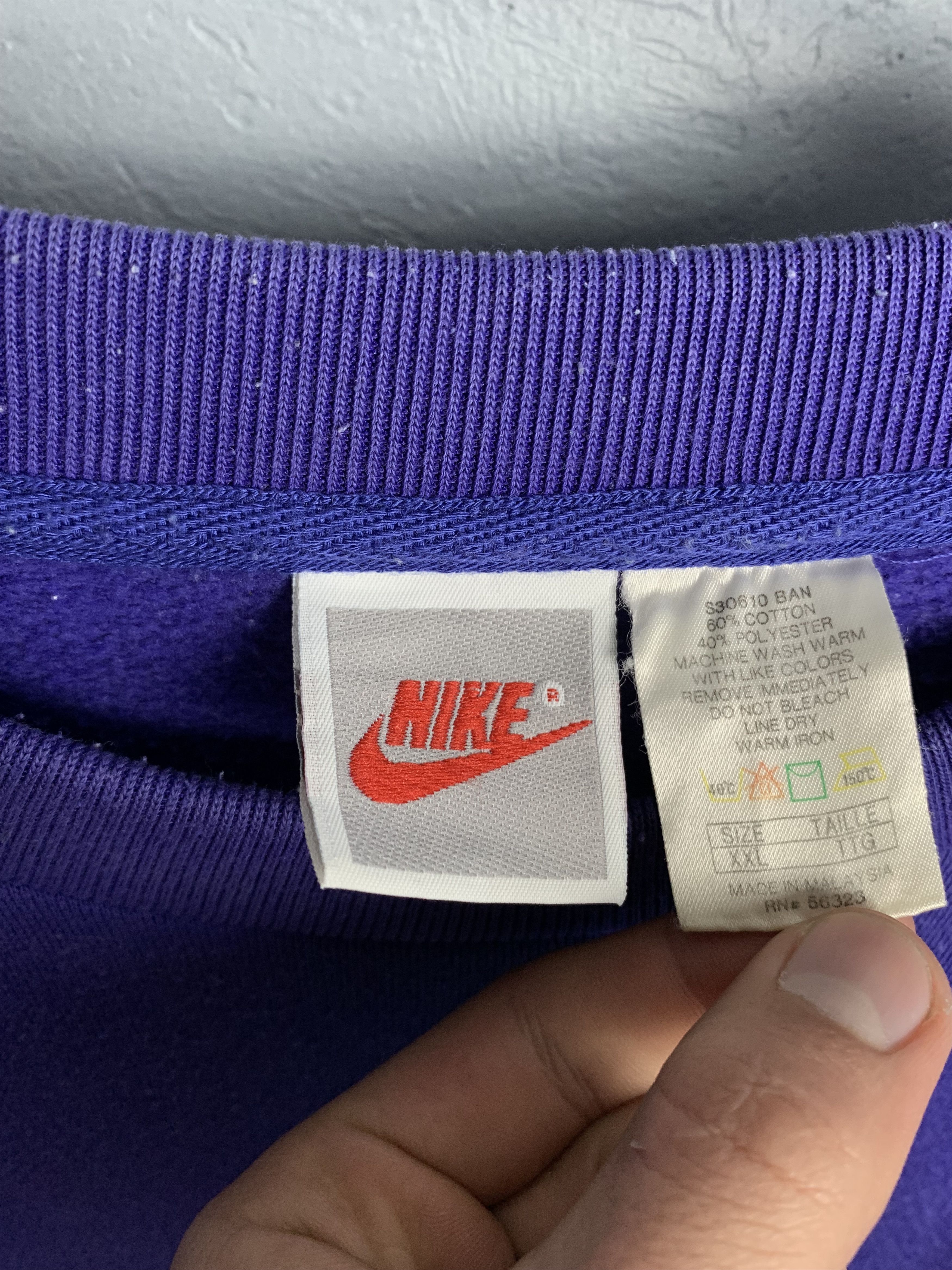 Nike Nike 90s Vintage Mens Sweatshirt Swoosh Size US XL / EU 56 / 4 - 3 Thumbnail