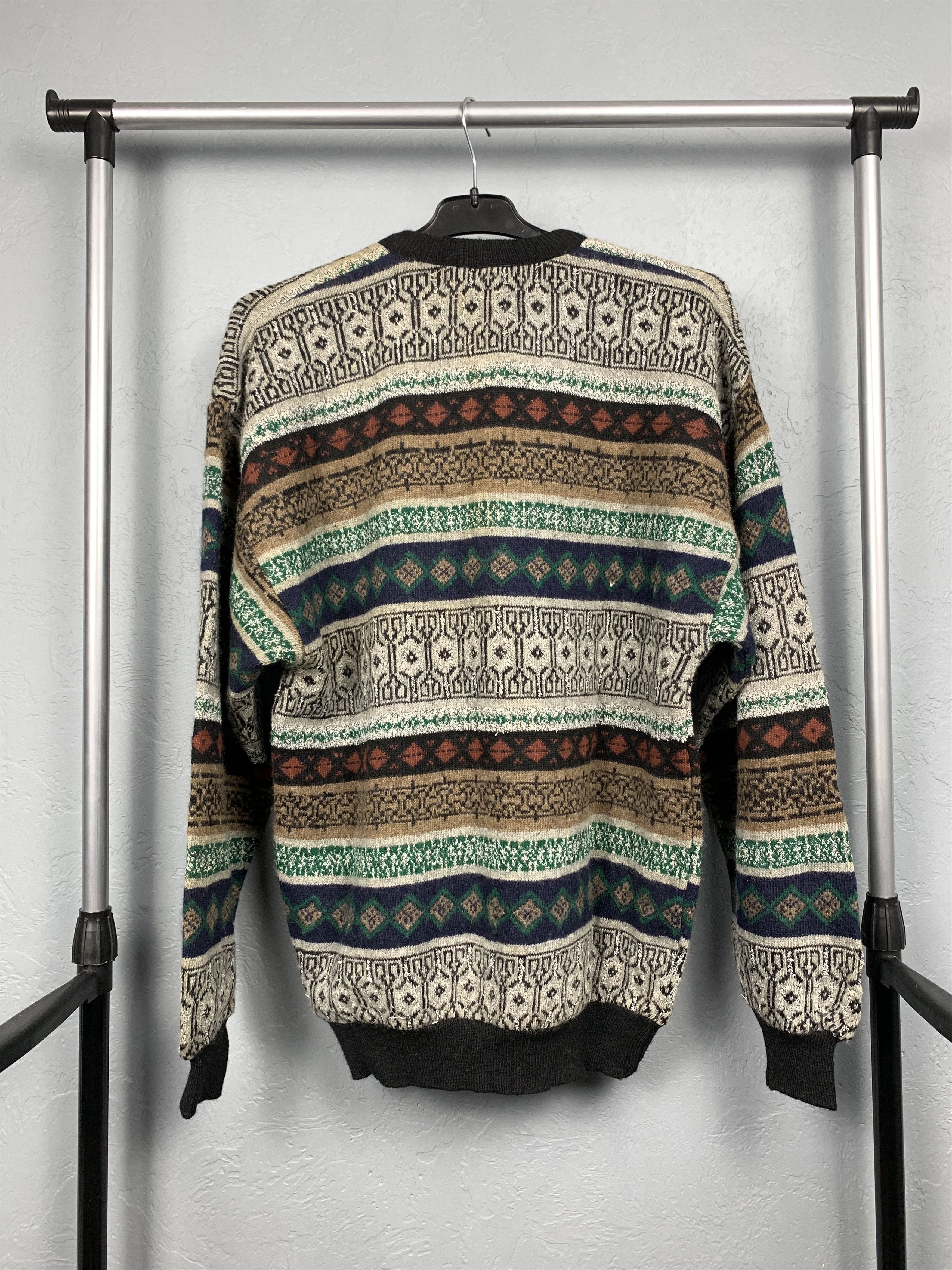 Bogner × Vintage NEW Bogner Coloured Cable Knit Mens Sweater Size US L / EU 52-54 / 3 - 5 Thumbnail