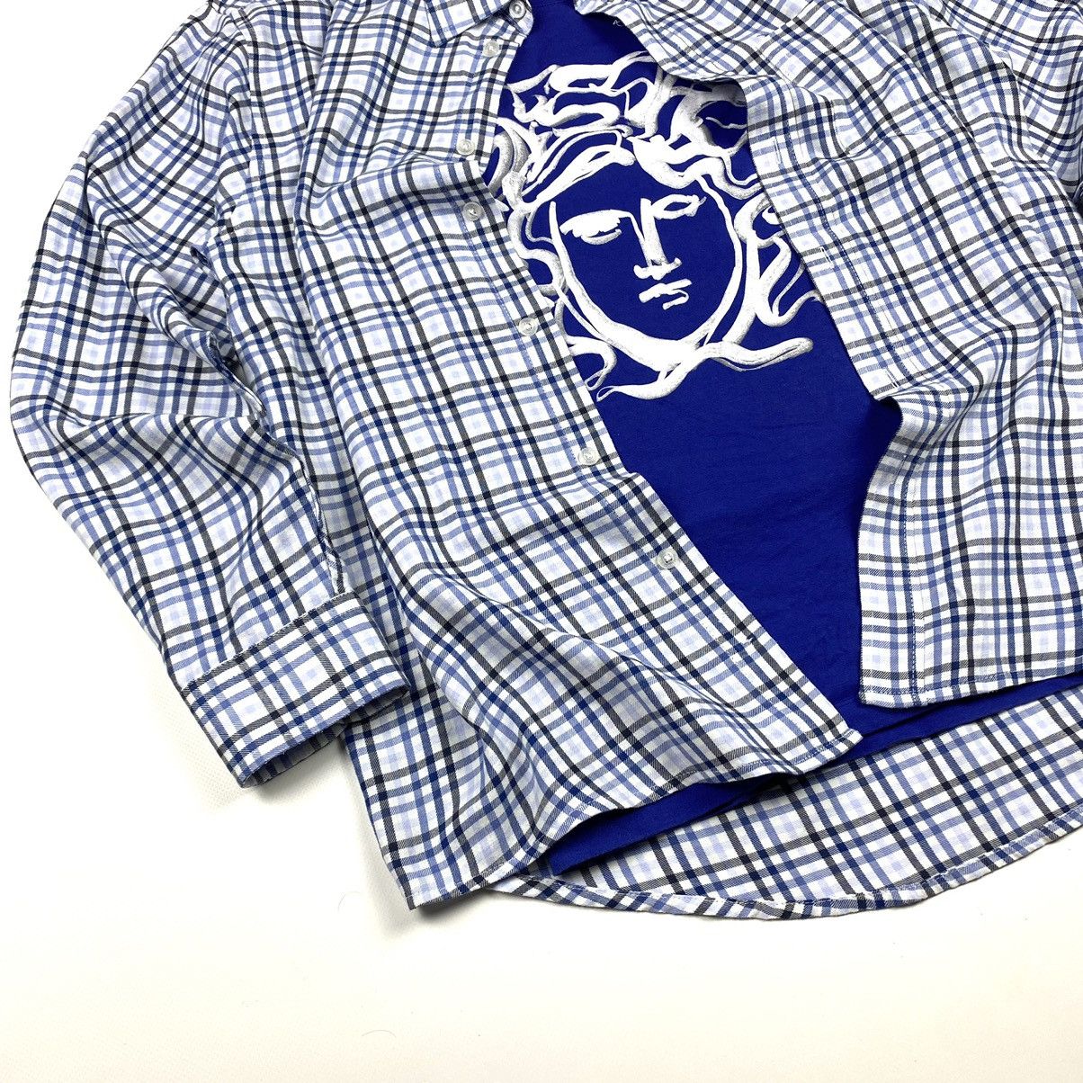 Vintage 🥶 Vintage Flannel Plaid Shirt Checkered Travis Scott Style Size US M / EU 48-50 / 2 - 2 Thumbnail