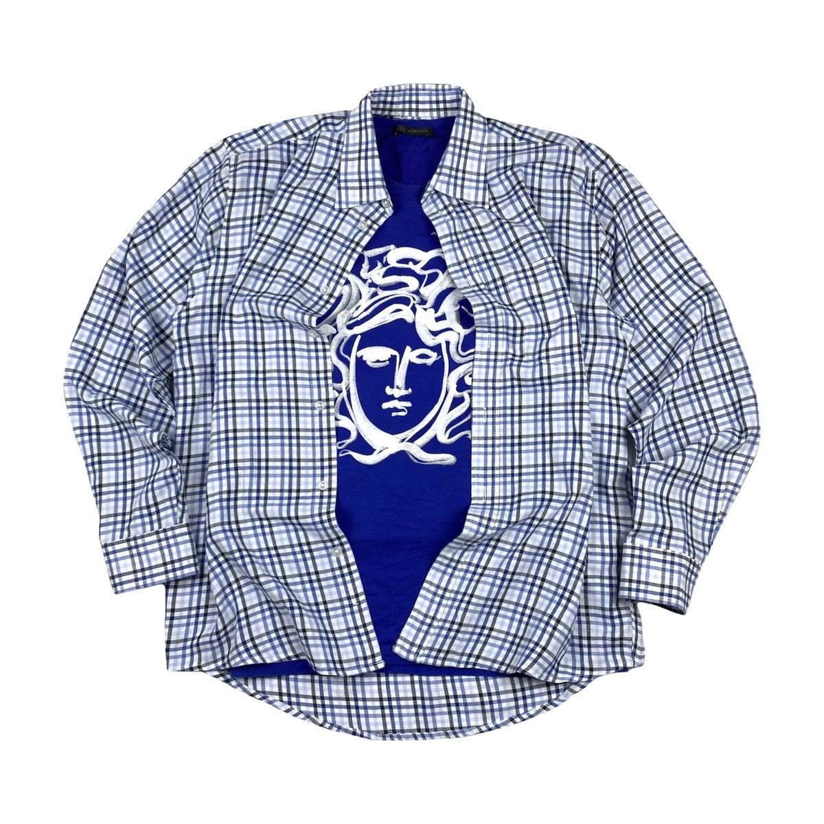Vintage 🥶 Vintage Flannel Plaid Shirt Checkered Travis Scott Style Size US M / EU 48-50 / 2 - 1 Thumbnail