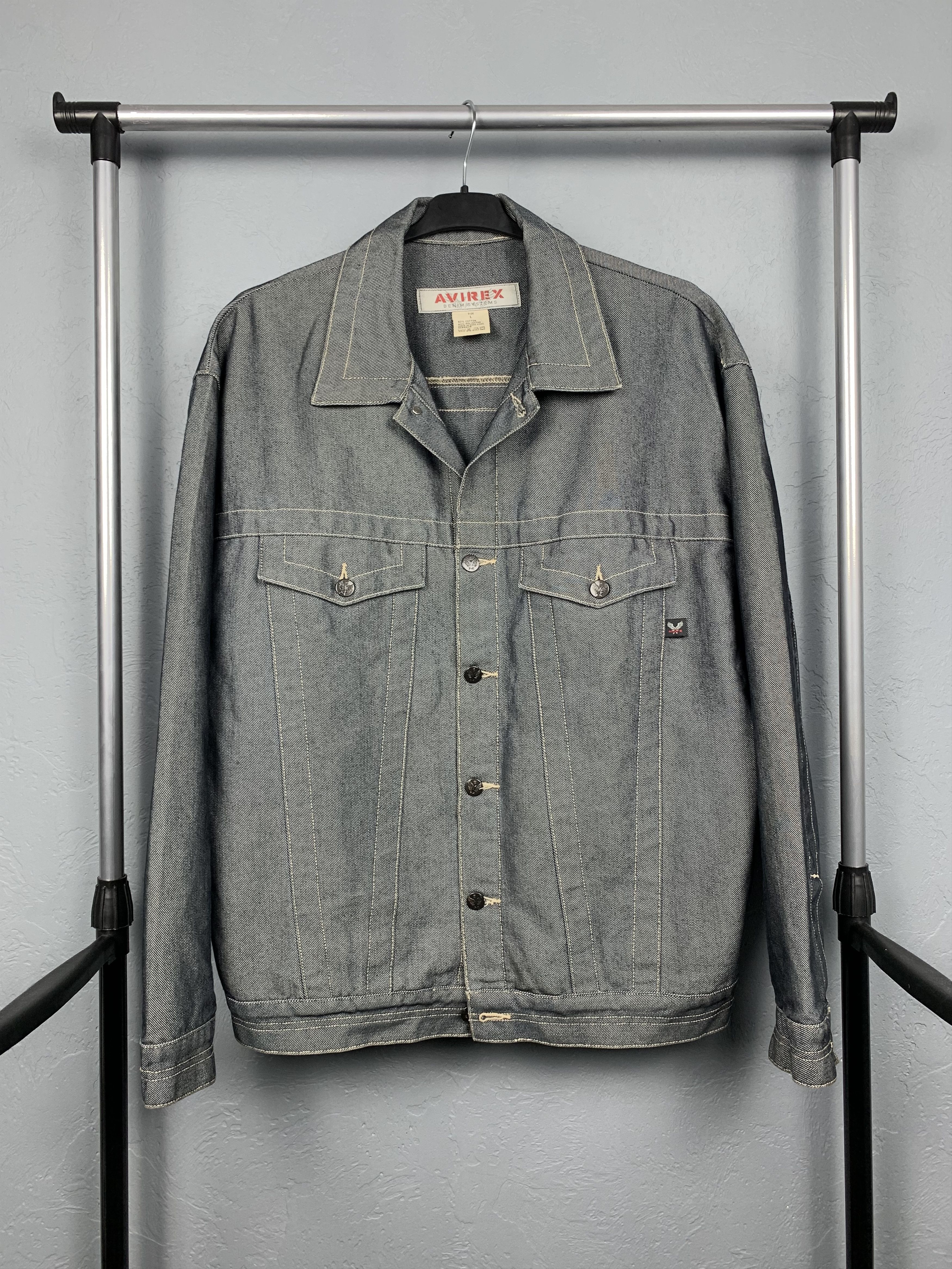 Avirex Avirex Vintage Mens Denim Jacket Size US L / EU 52-54 / 3 - 1 Thumbnail