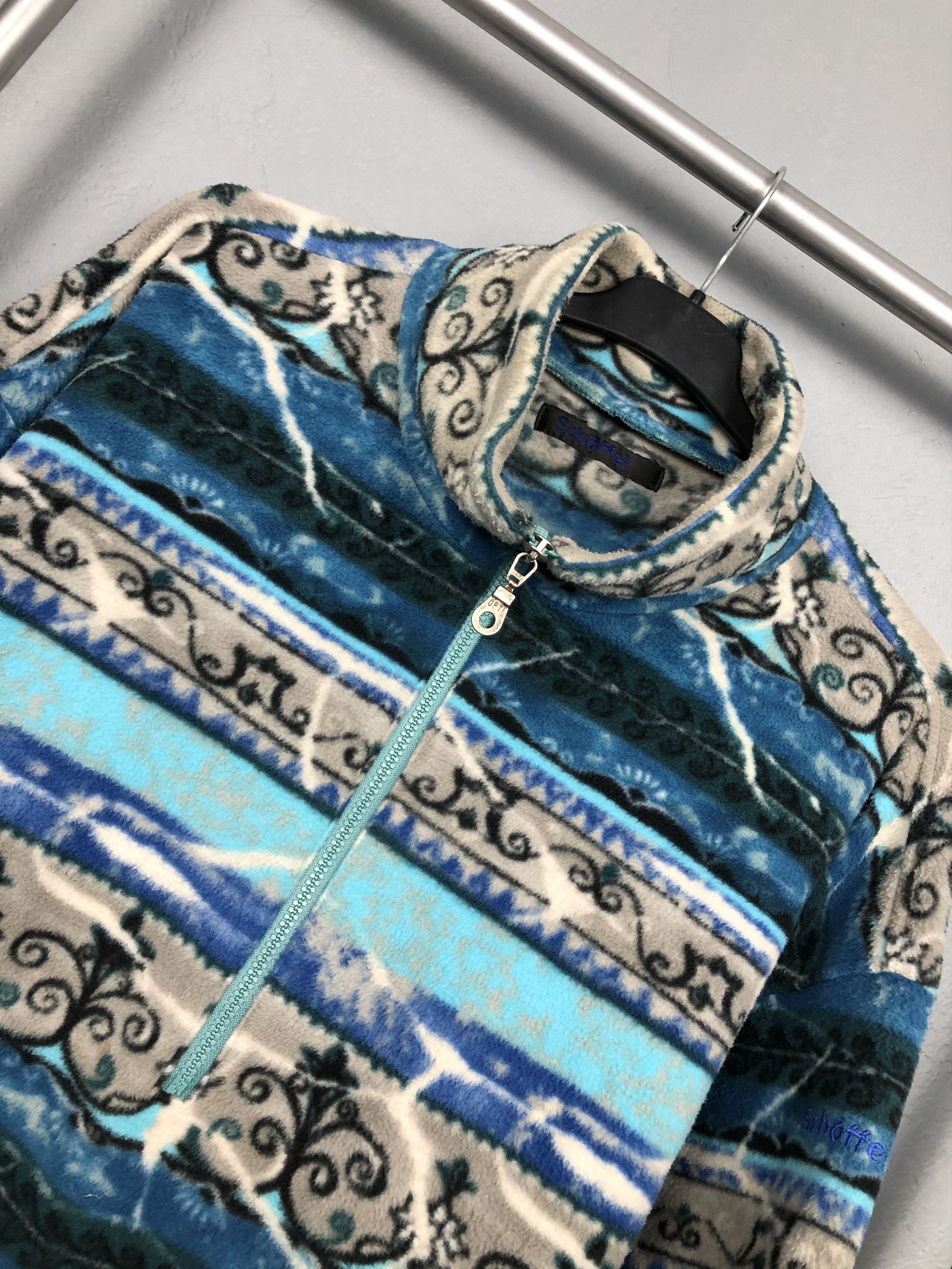 Vintage Vintage Fleece Jacket Abstract Printed All Over Size US XL / EU 56 / 4 - 2 Thumbnail