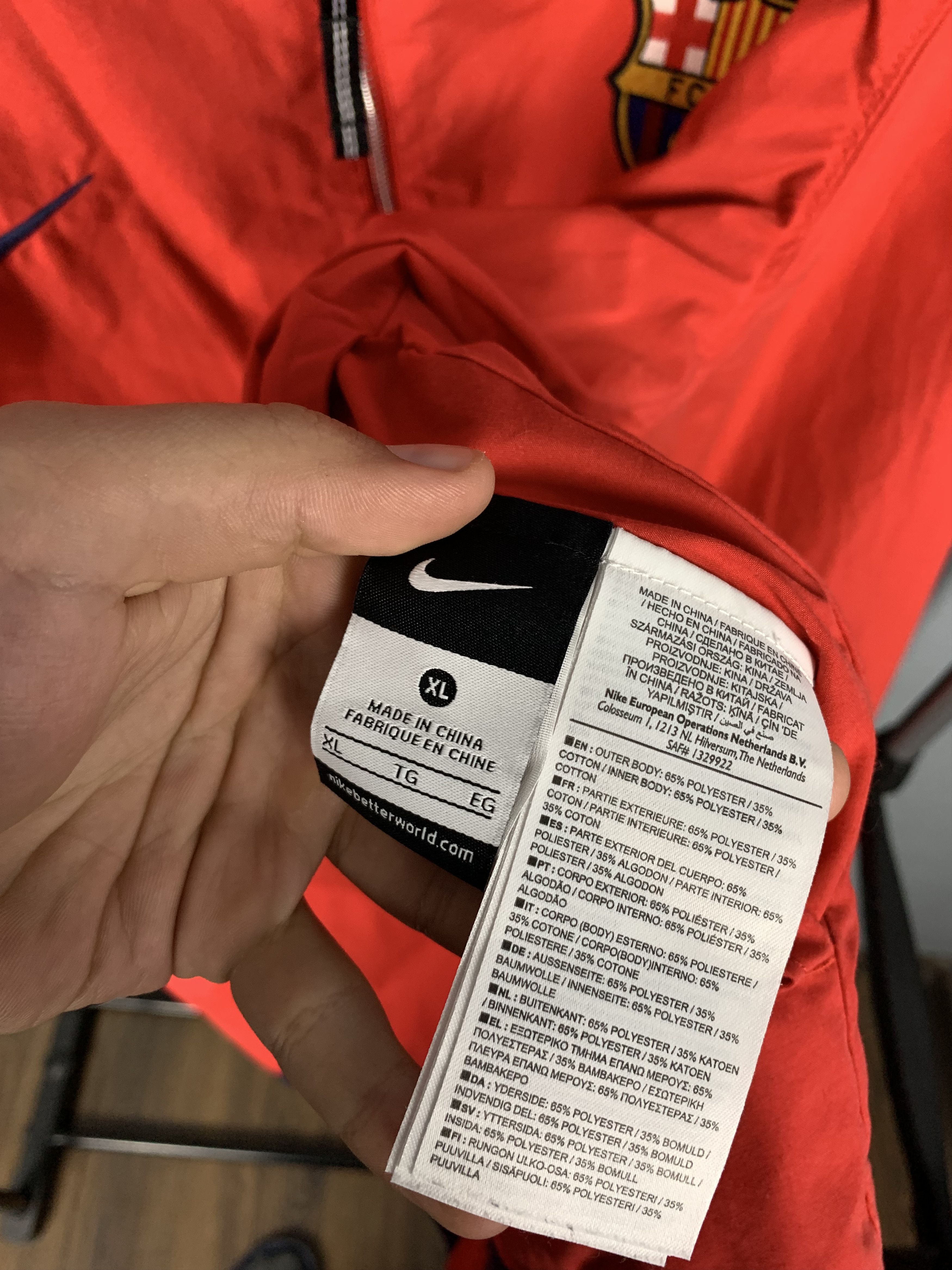 Vintage Nike Barcelona Mens Two-sided Jacket