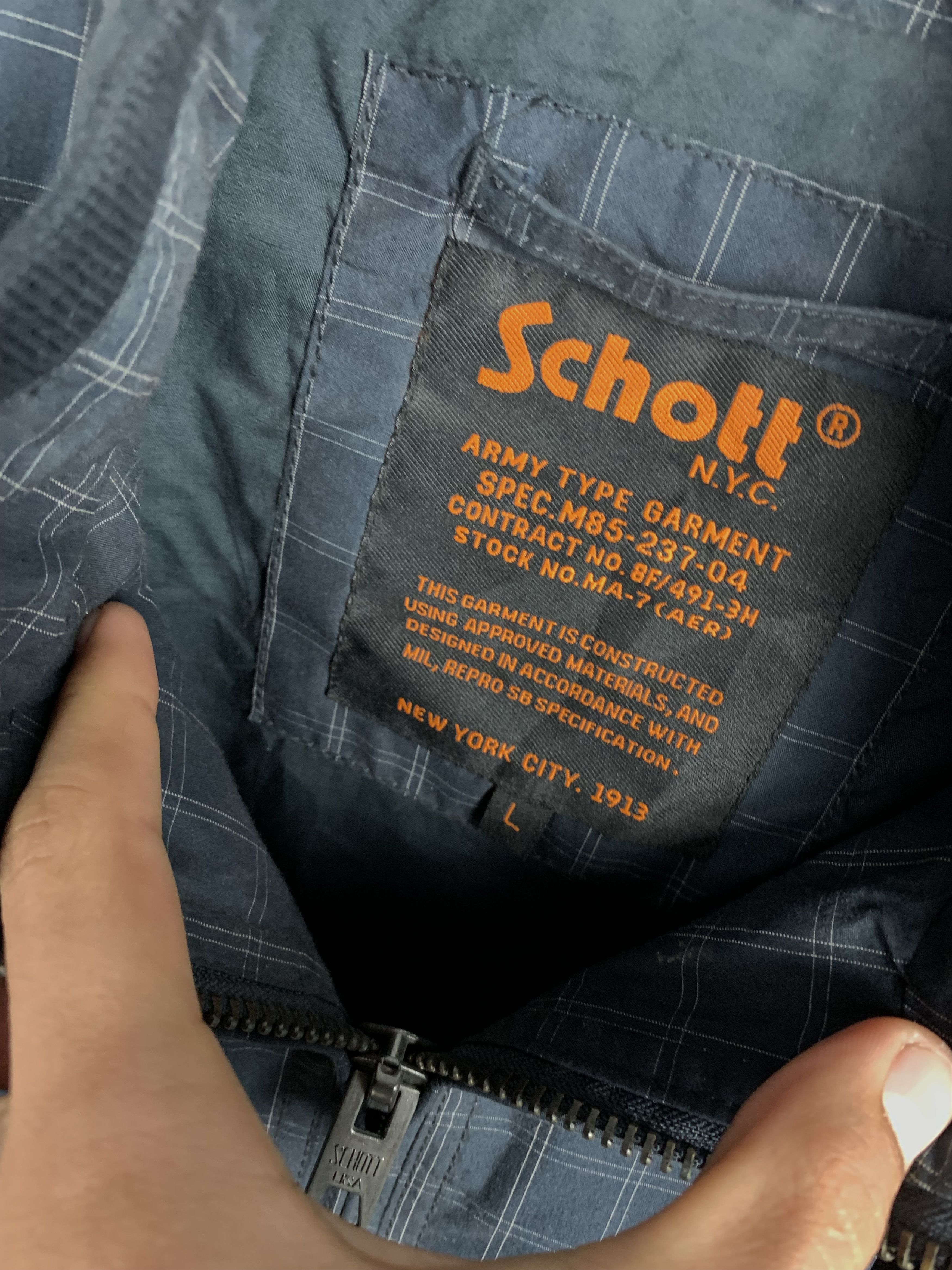 Schott Schott Vintage Mens Jacket Size US L / EU 52-54 / 3 - 3 Thumbnail