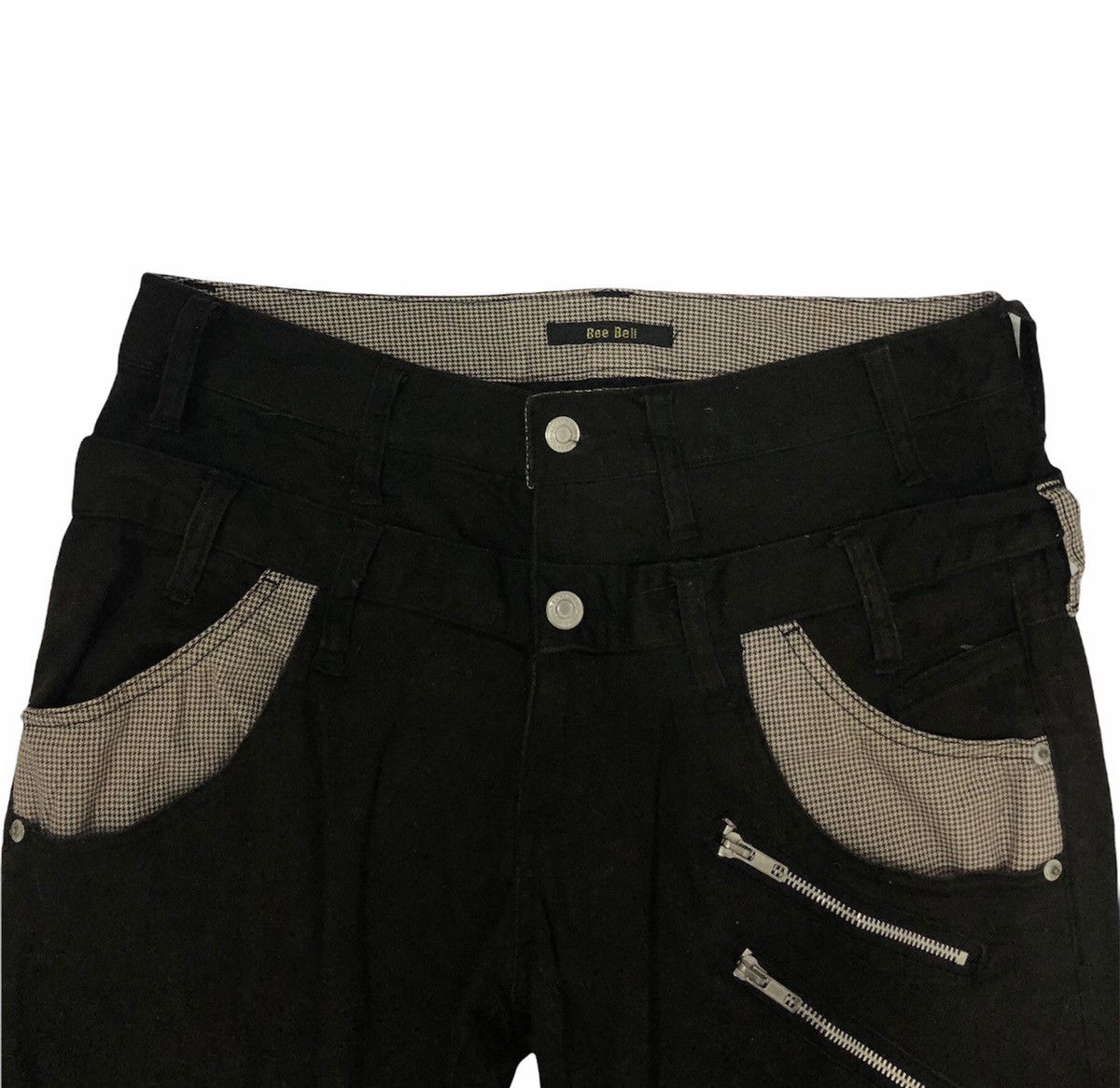 Designer Bee Bell Japanese Brand Double Waist Cropped Overall Size US 33 - 3 Thumbnail