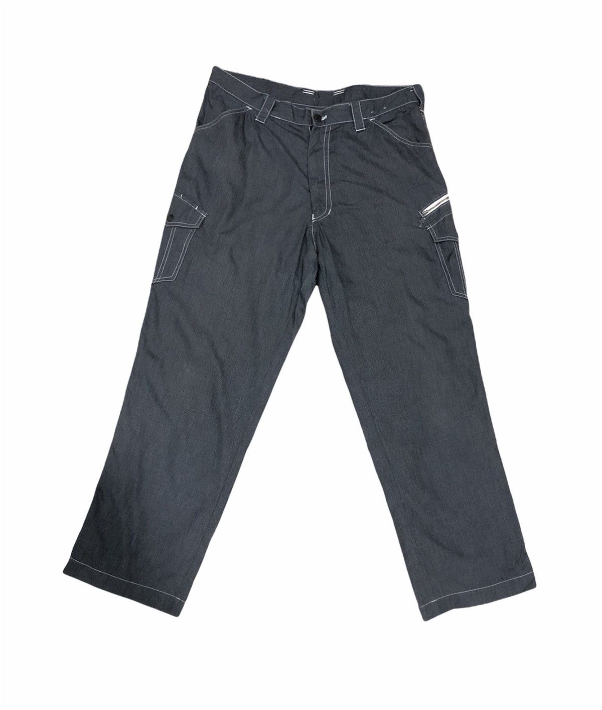 image of Designer Cargo Pants Jawin Multipocket Travis Scott Style in Grey, Men's (Size 34)