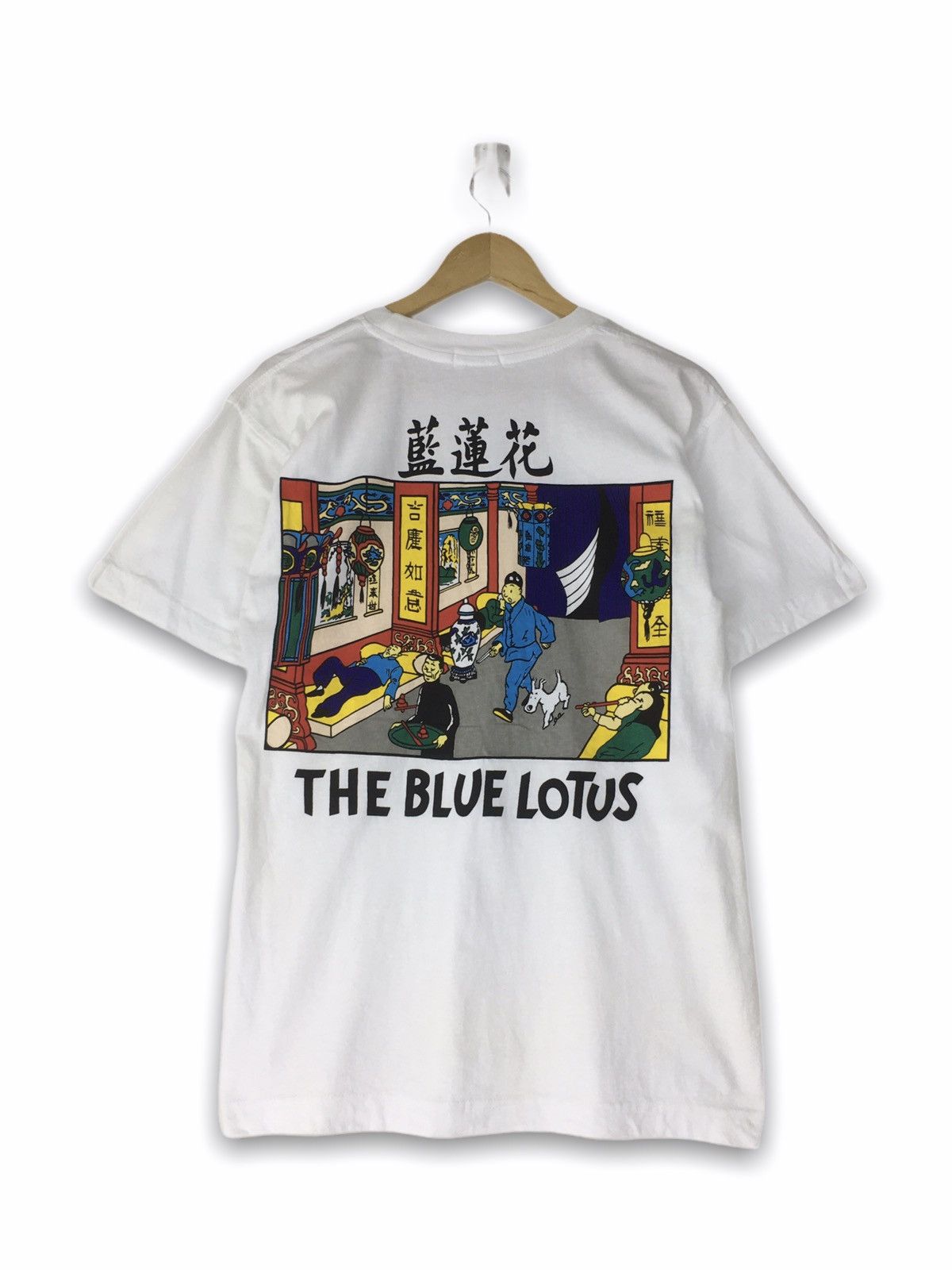 Vintage TIN TIN THE Blue lotus men clothing tees