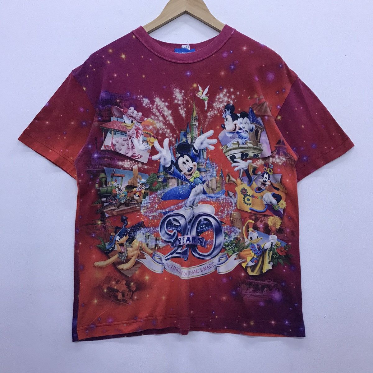 Disney Rare!! Tokyo Disneyland 20years Over Print T-shirt Size US M / EU 48-50 / 2 - 2 Thumbnail