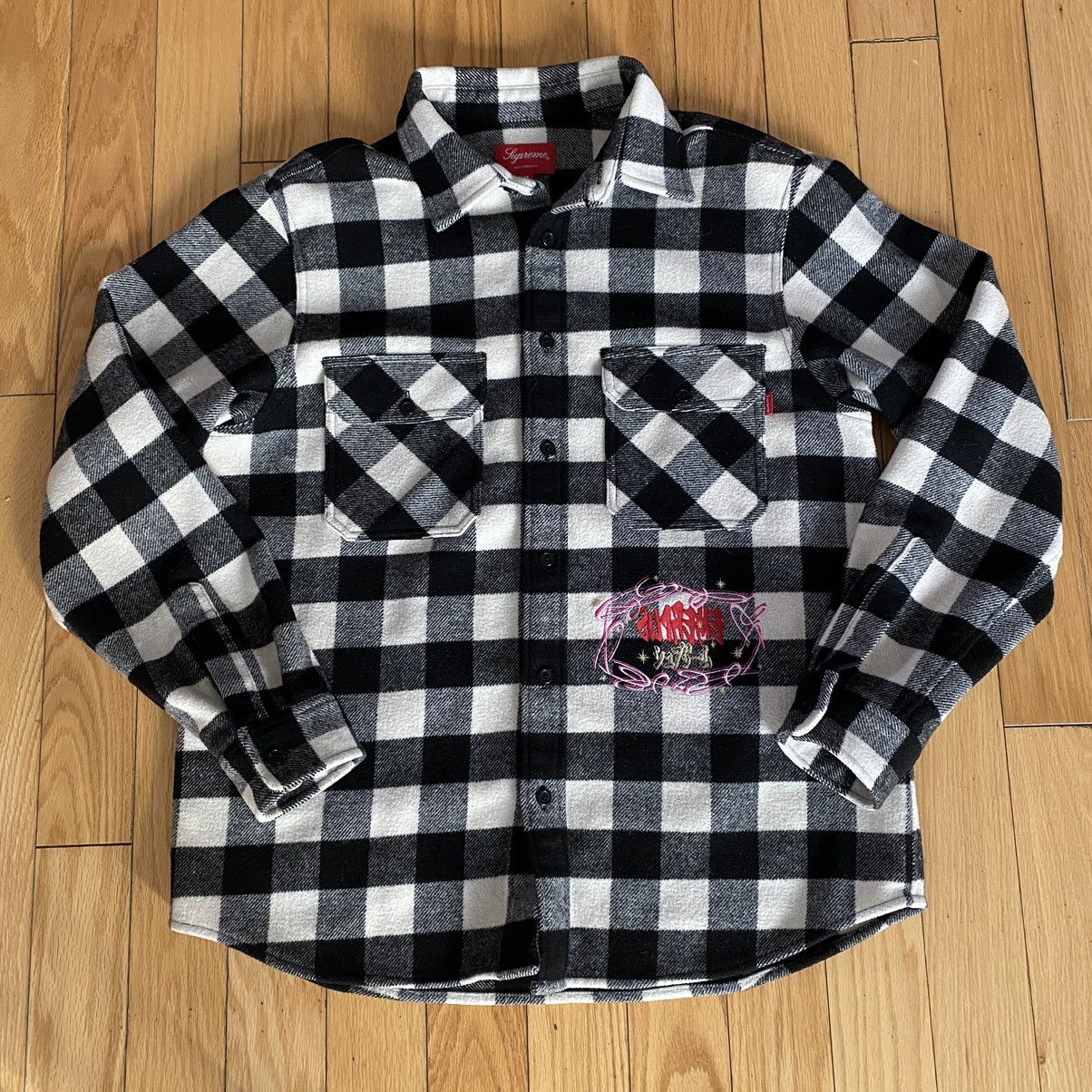 offers onlinestore Used Supreme 1-800 Buffalo Plaid Shirt White ...