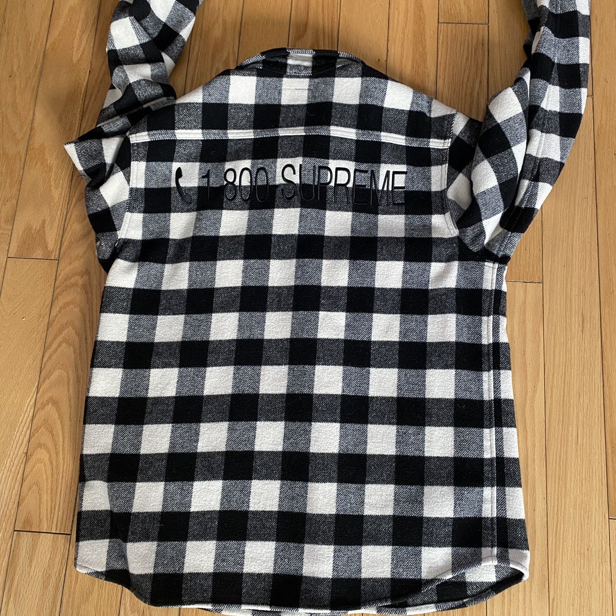 supreme 1-800 buffalo plaid shirt Ｌ Supreme 1-800 Buffalo Plaid Shirt Orange Men's - FW19 - US