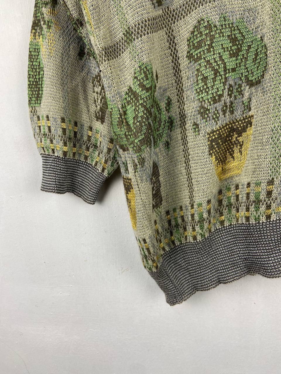Aran Isles Knitwear Vintage 90s Marisa Christina Sweater Knitwear Floran Pattern Size US L / EU 52-54 / 3 - 3 Thumbnail