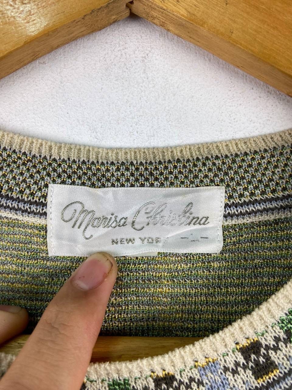 Aran Isles Knitwear Vintage 90s Marisa Christina Sweater Knitwear Floran Pattern Size US L / EU 52-54 / 3 - 5 Thumbnail