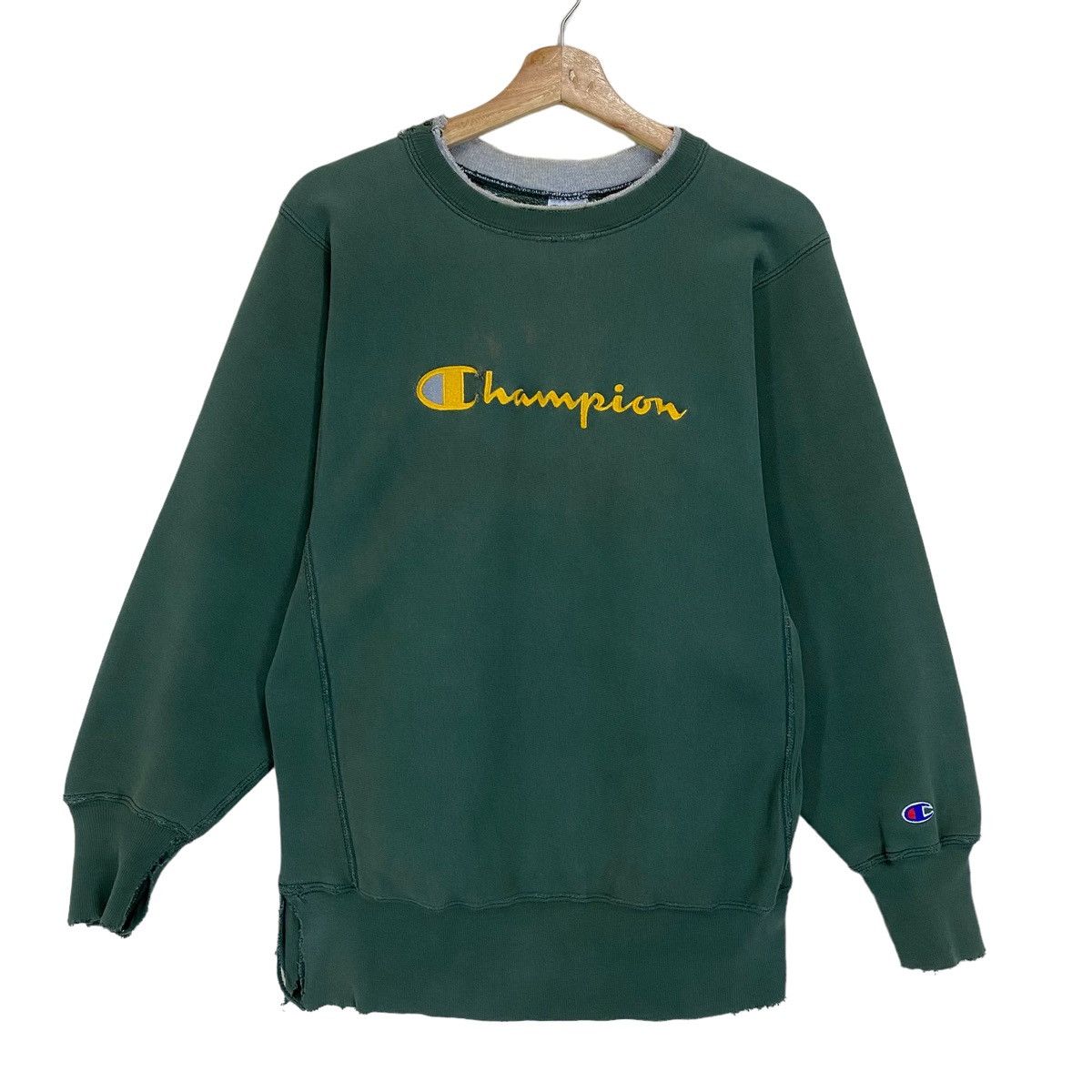 Champion × Vintage 90s Champion Reverse Weave Big Logo Crewneck Sweatshirt Size US M / EU 48-50 / 2 - 1 Thumbnail