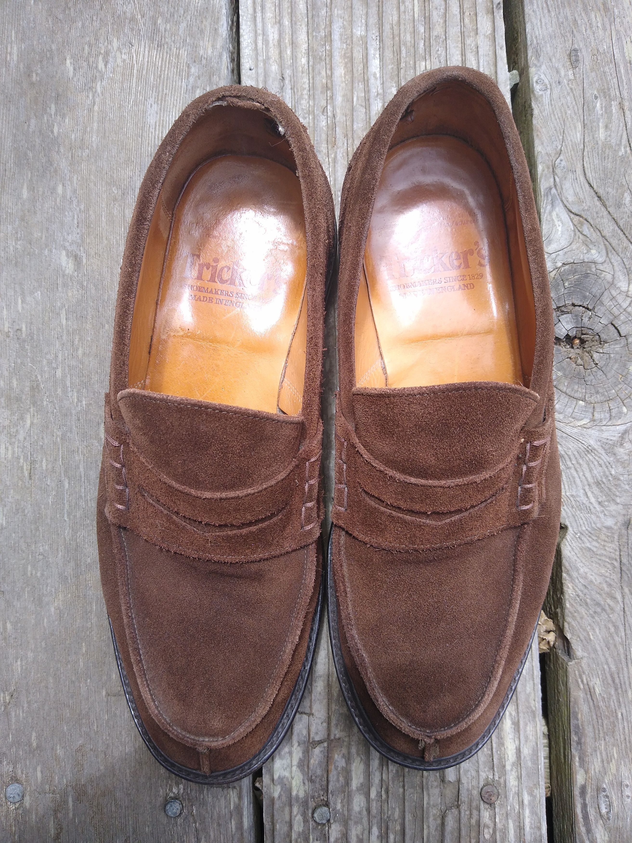 Mocassins Tricker's Jermyn Street En Daim - Pointure 8,5 UK / 42,5 EU - Marron - Occasion