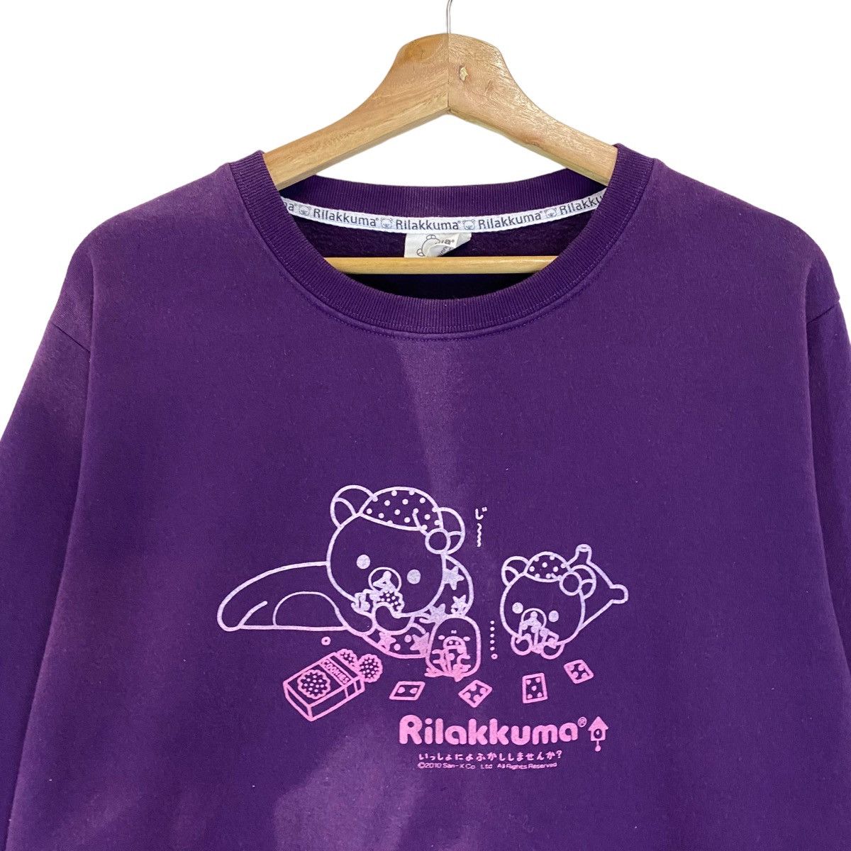 Cartoon Network × Japanese Brand Japanase Cartoon Rilakkuma Big Logo Crewneck Sweatshirt Size US M / EU 48-50 / 2 - 4 Thumbnail