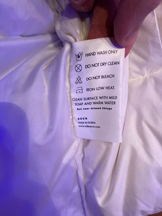 ADER error Transparent Puffer Jacket in White