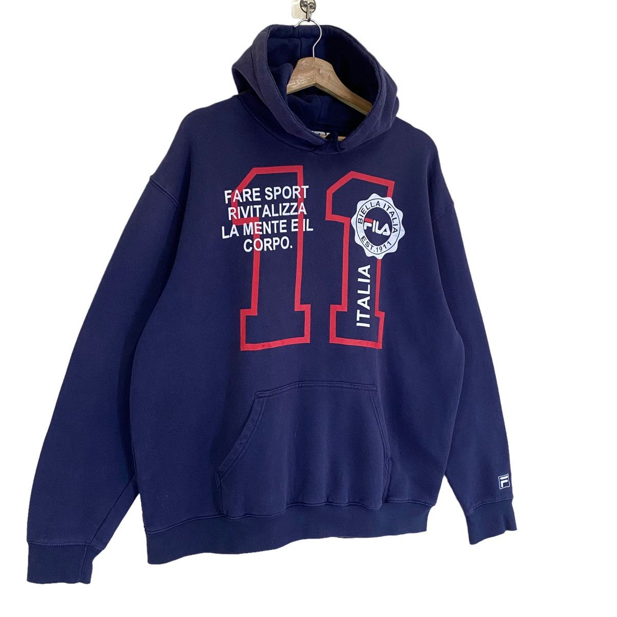 Fila × Vintage Vintage 90s Fila Big Logo Crewneck Hoodies Size US L / EU 52-54 / 3 - 2 Thumbnail