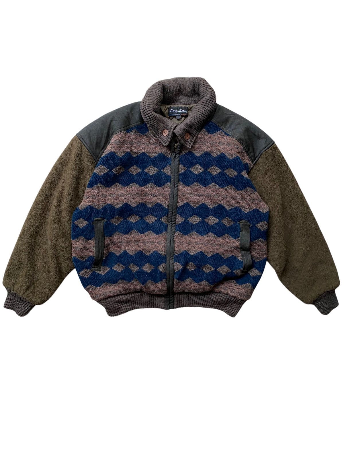 Designer × Issey Miyake × Japanese Brand Bomber jacket Design miyake Wool sherpa pachwork style Size US L / EU 52-54 / 3 - 2 Thumbnail