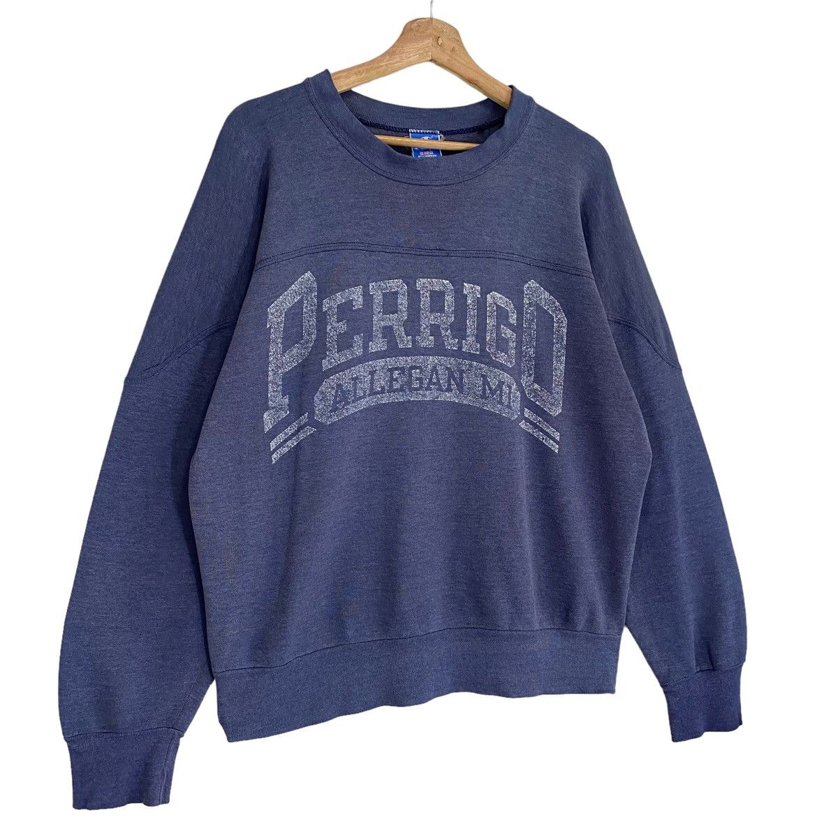 Champion × Vintage Vintage 90s Perrigo Allegan Michigan Crewneck Sweatshirt Size US M / EU 48-50 / 2 - 2 Thumbnail