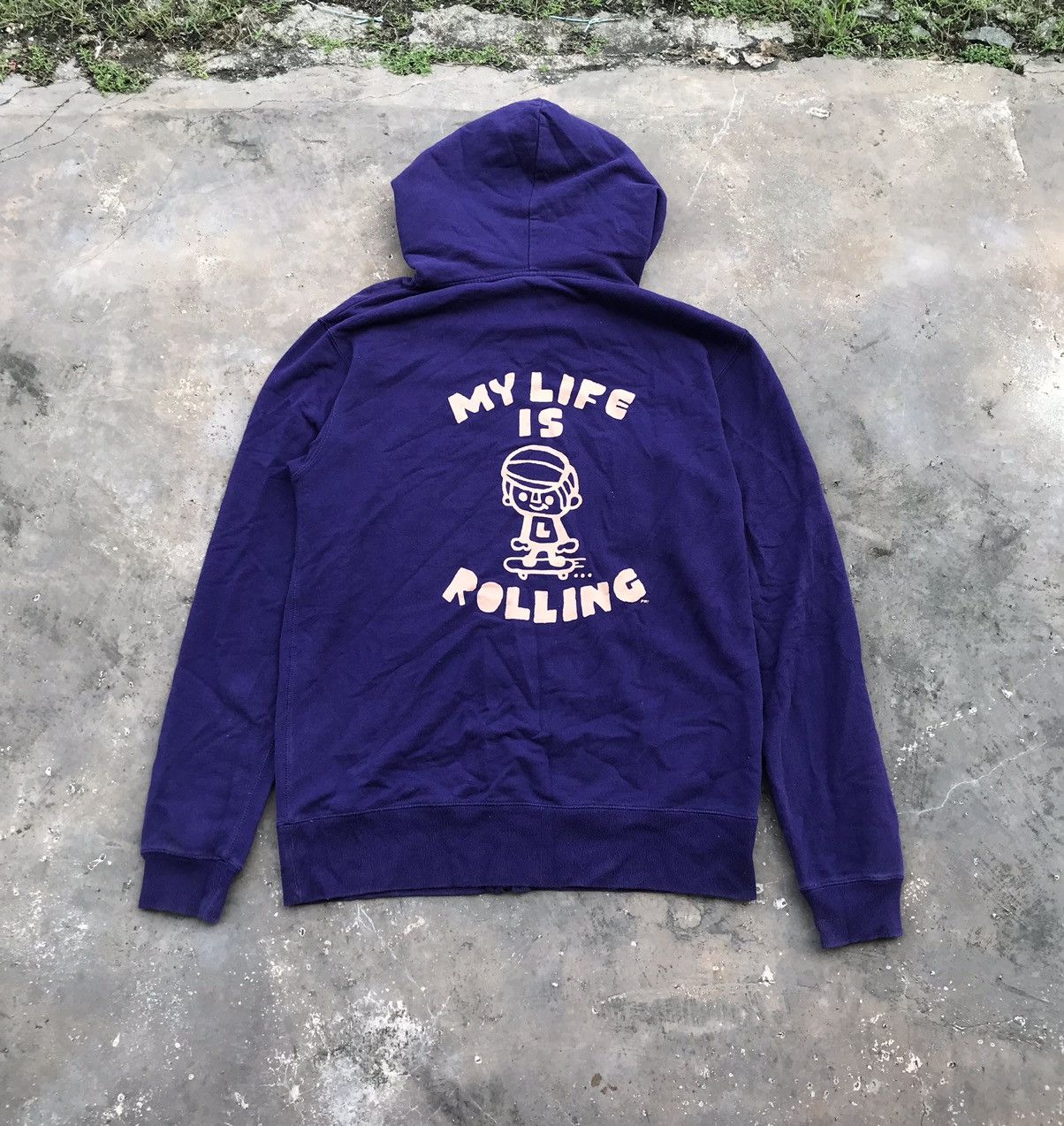 Vintage Vintage Japanese Brand My Live Is Rolling Hoodie Sweatshirt Size US L / EU 52-54 / 3 - 1 Thumbnail