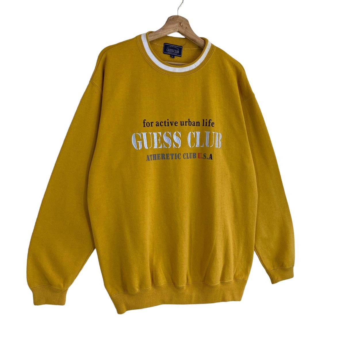 Guess Vintage 90s Guess Club Crewneck Sweatshirt Size L Size US L / EU 52-54 / 3 - 3 Thumbnail
