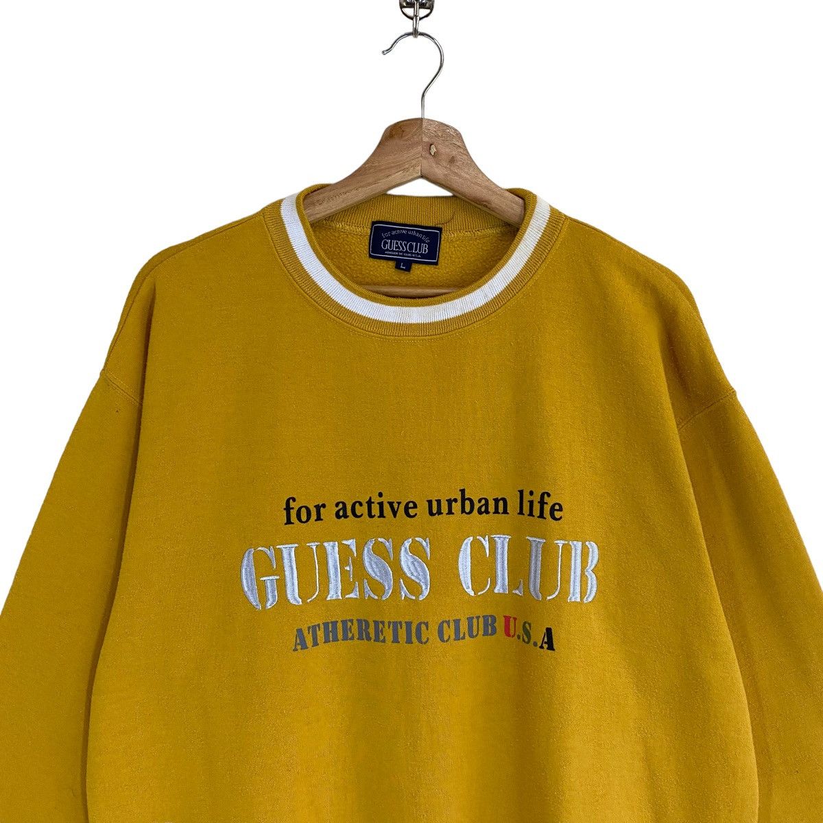 Guess Vintage 90s Guess Club Crewneck Sweatshirt Size L Size US L / EU 52-54 / 3 - 5 Thumbnail