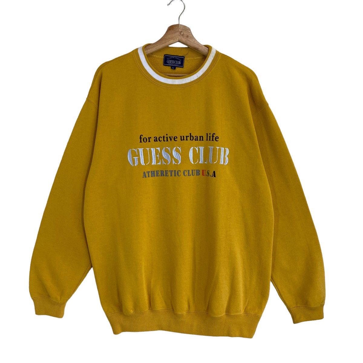 Guess Vintage 90s Guess Club Crewneck Sweatshirt Size L Size US L / EU 52-54 / 3 - 2 Thumbnail