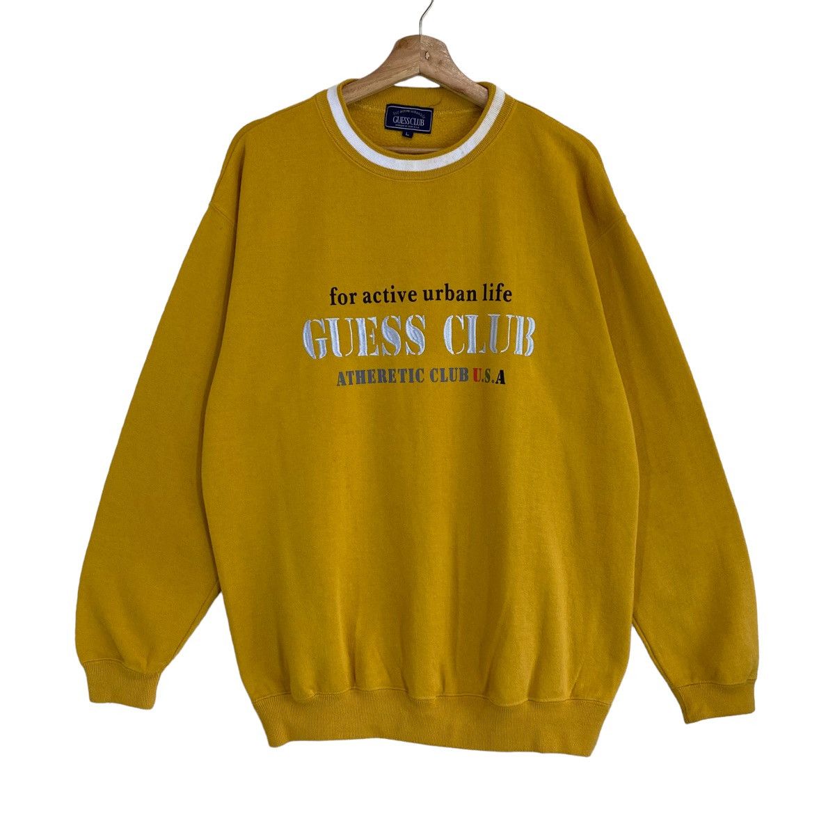Guess Vintage 90s Guess Club Crewneck Sweatshirt Size L Size US L / EU 52-54 / 3 - 1 Thumbnail