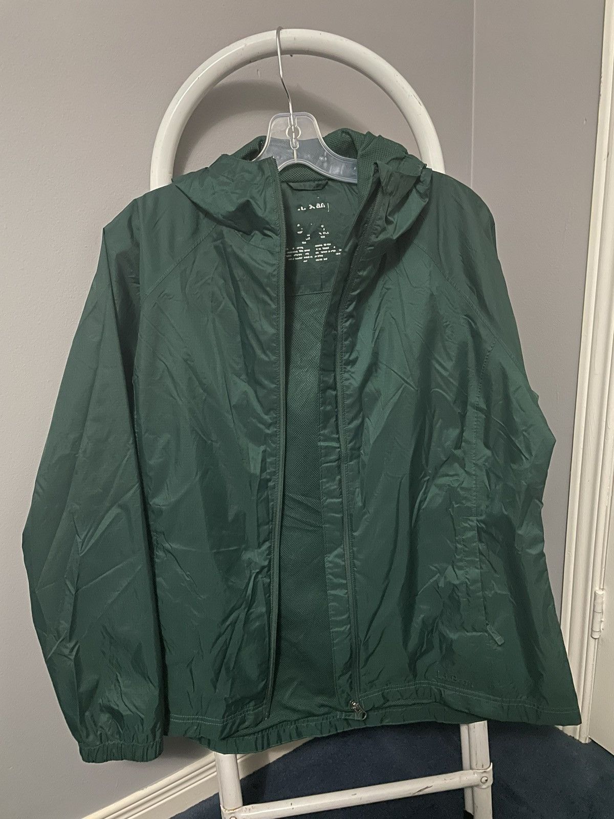 Dark green LL bean zip up jacket