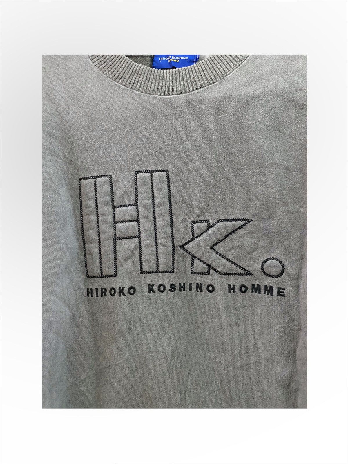 Hiroko Koshino Homme × Michiko Koshino × Michiko Koshino London Hiroko Kashino Embroidery Logo Crewneck Japanese Sweatshirt Size US XL / EU 56 / 4 - 5 Thumbnail