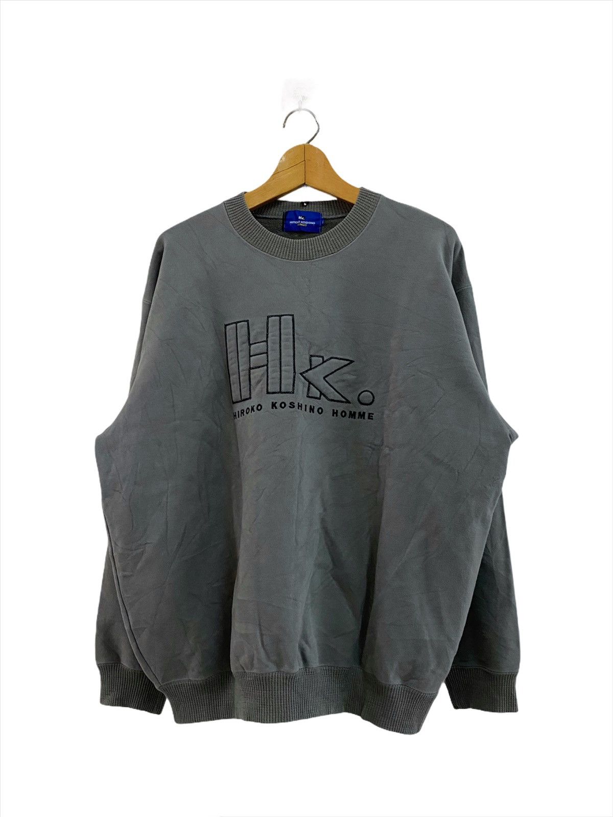 Hiroko Koshino Homme × Michiko Koshino × Michiko Koshino London Hiroko Kashino Embroidery Logo Crewneck Japanese Sweatshirt Size US XL / EU 56 / 4 - 3 Thumbnail