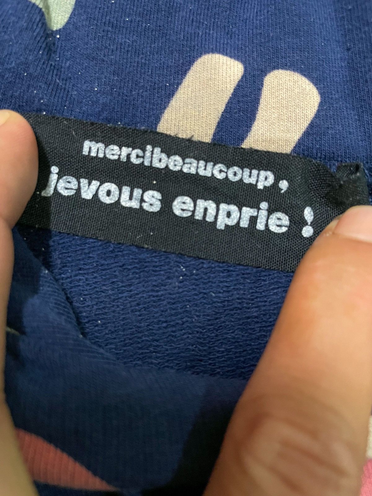 Issey Miyake × Vintage × mercibeaucoup 90’ Mercibeaucoup Jevous Enprie Full Print Hoddies Size M / US 6-8 / IT 42-44 - 7 Thumbnail