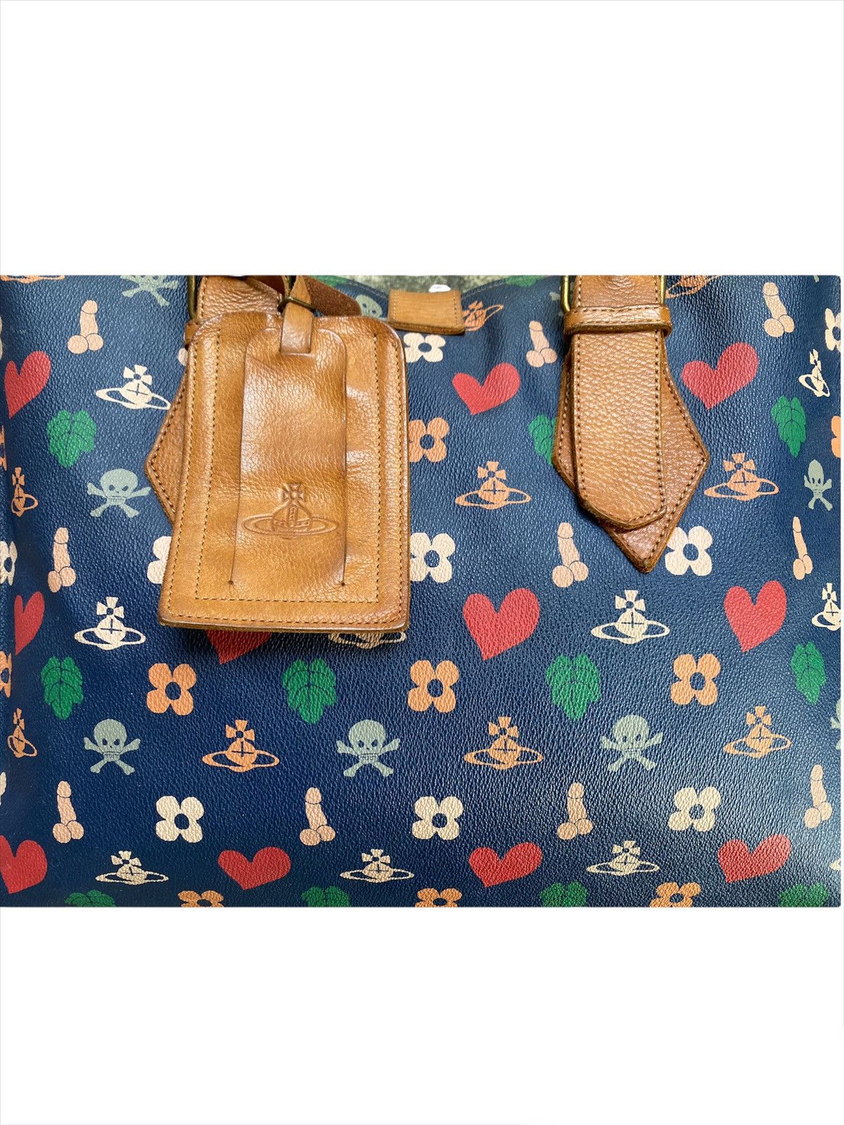 Vivienne Westwood Vivienne Westwood Genuine Leather Tote Bag Size ONE SIZE - 6 Thumbnail