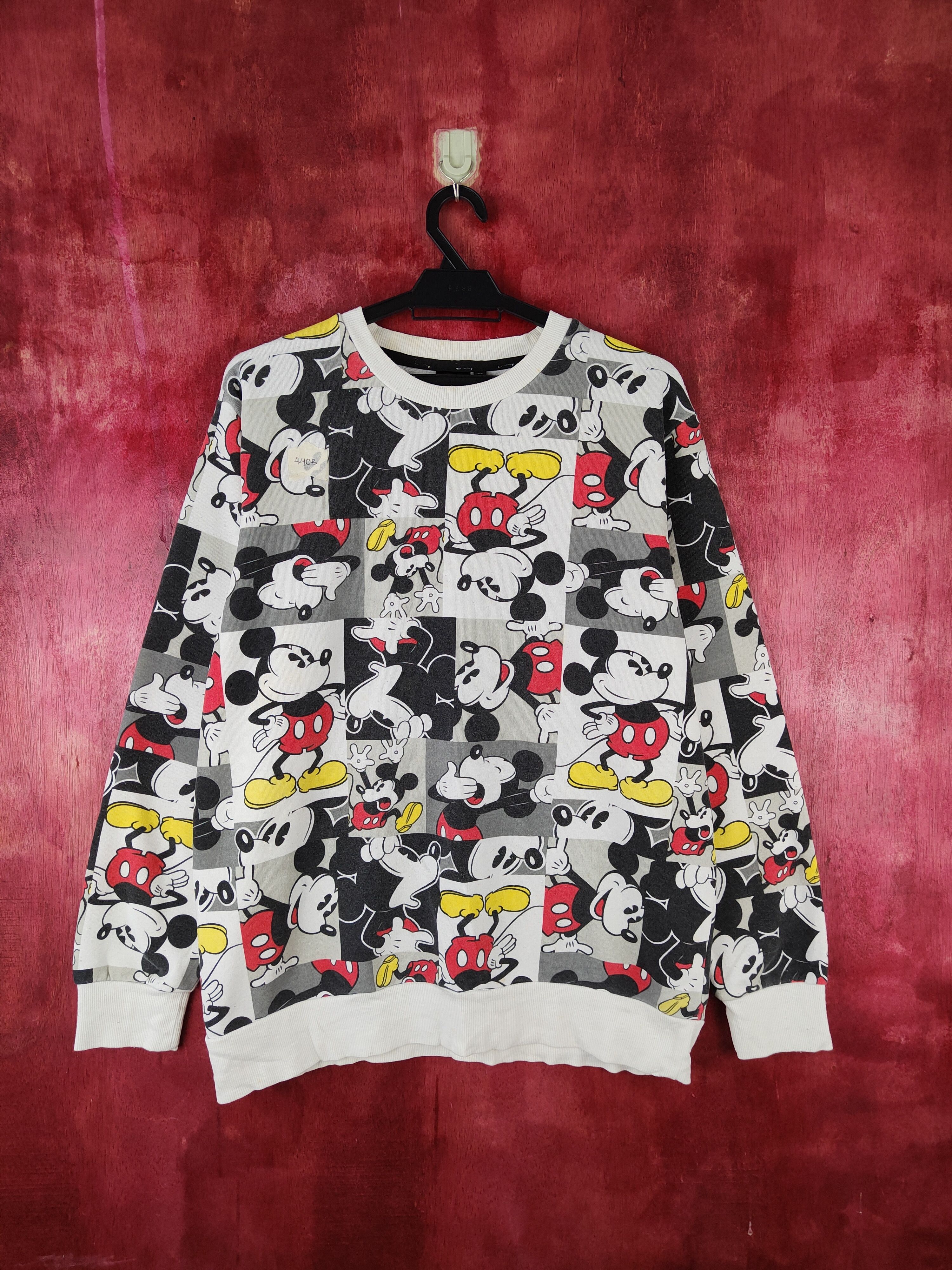 Disney Disney White/Black Mickey Mouse Sweatshirt #440B Size US L / EU 52-54 / 3 - 1 Thumbnail