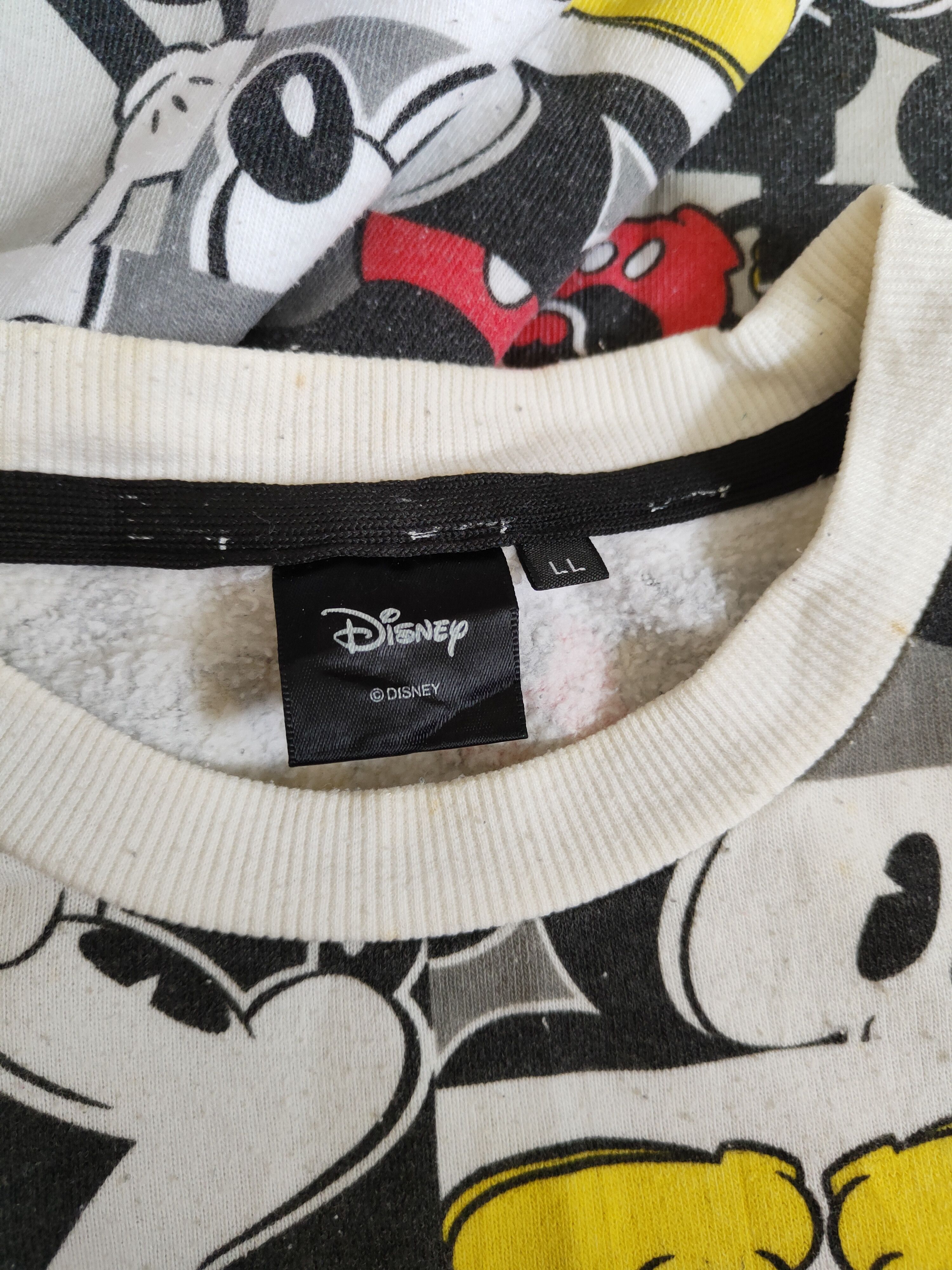 Disney Disney White/Black Mickey Mouse Sweatshirt #440B Size US L / EU 52-54 / 3 - 11 Thumbnail