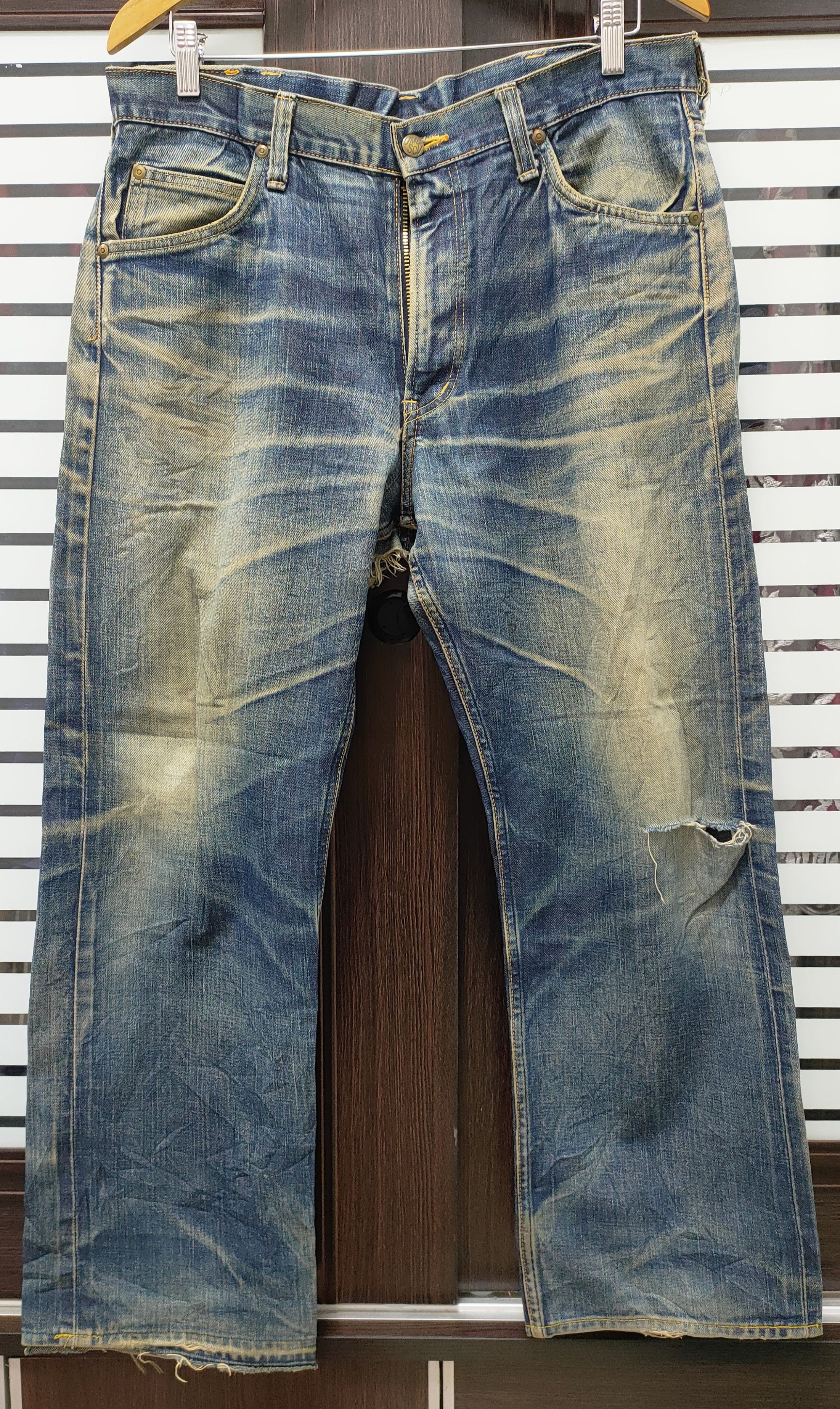 Johnbull 💥Flared !! Distressed JohnBull SCO Sewing Chop Selvedge💥 Size US 34 / EU 50 - 5 Thumbnail