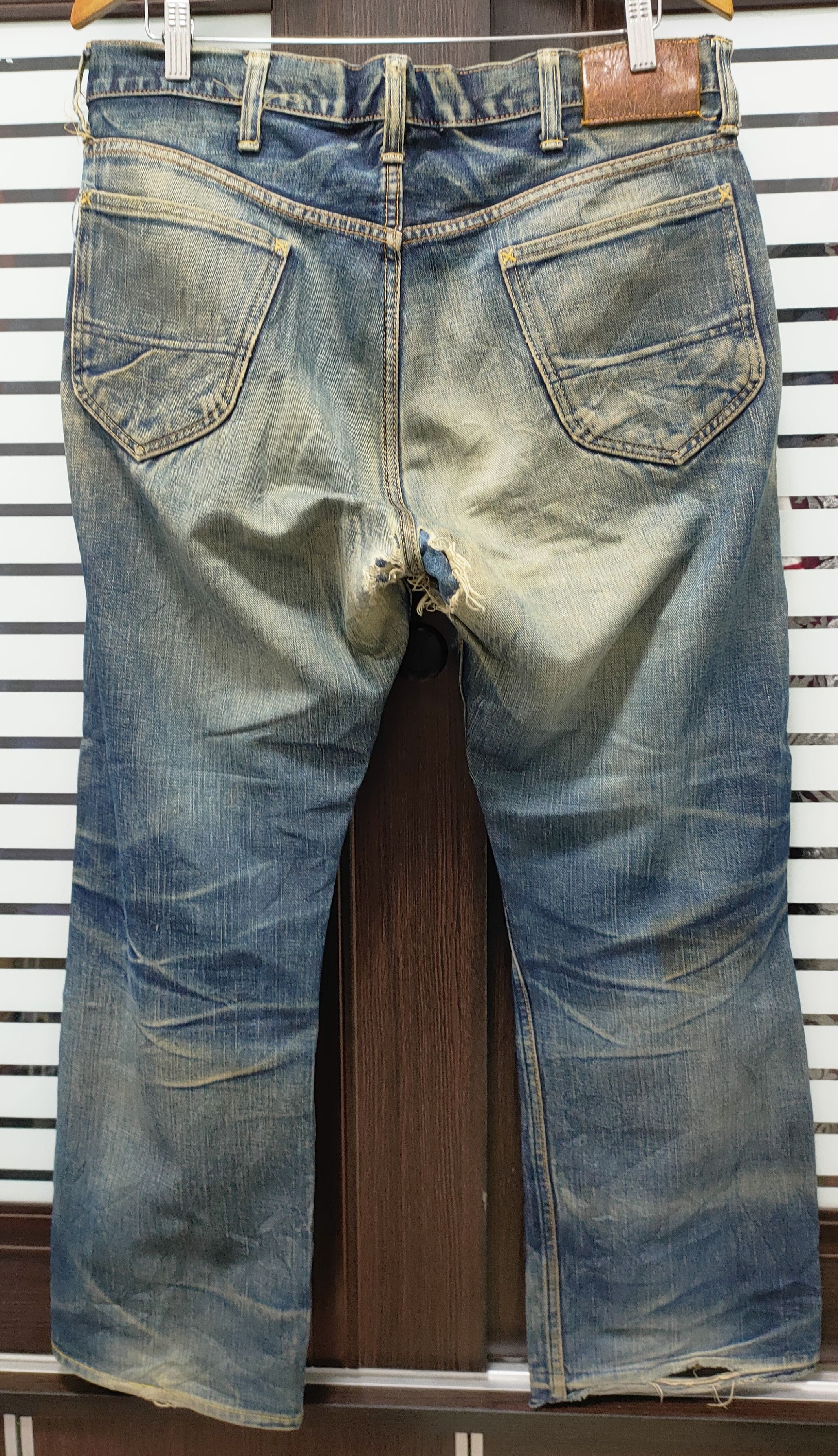 Johnbull 💥Flared !! Distressed JohnBull SCO Sewing Chop Selvedge💥 Size US 34 / EU 50 - 3 Thumbnail