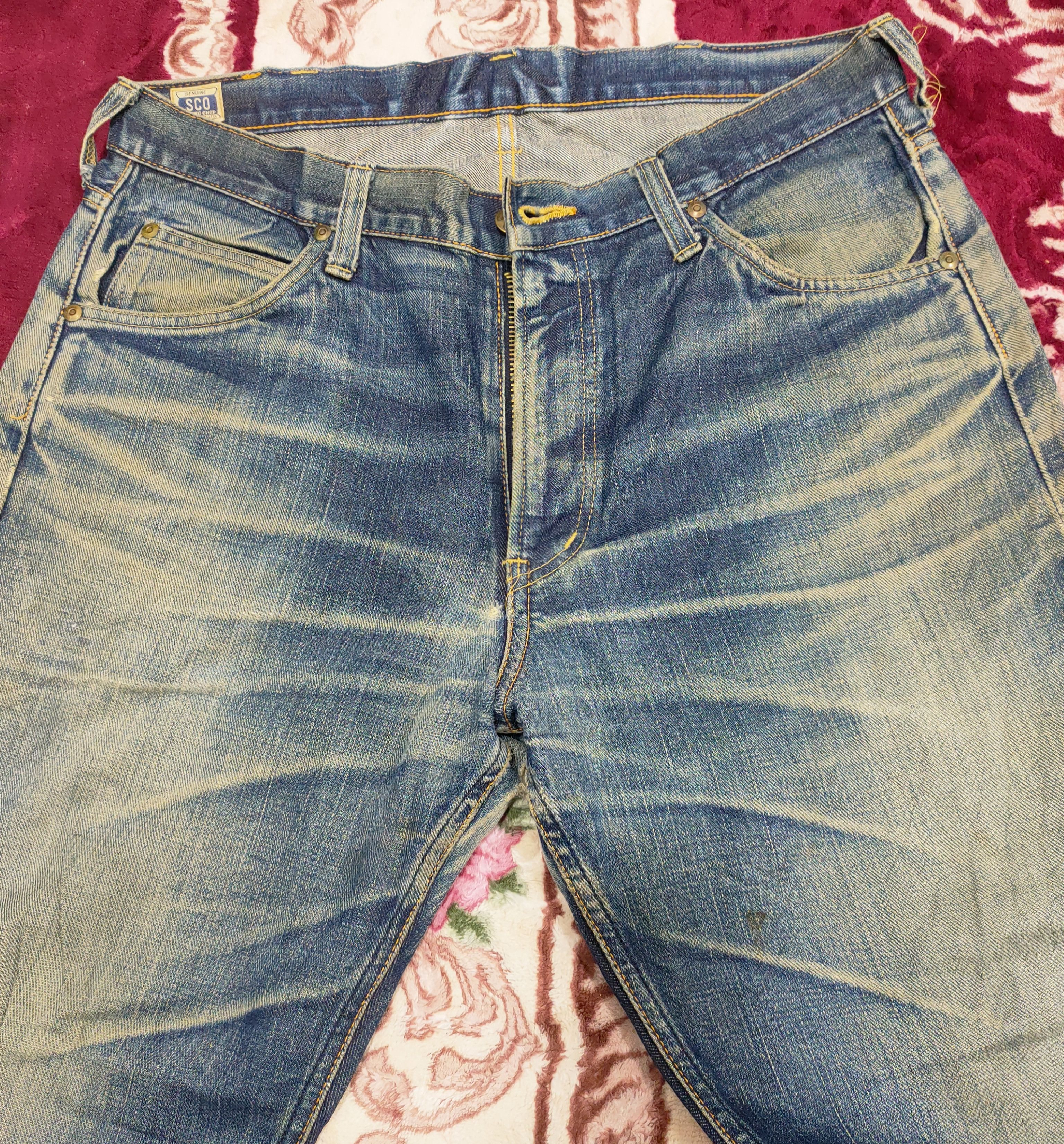 Johnbull 💥Flared !! Distressed JohnBull SCO Sewing Chop Selvedge💥 Size US 34 / EU 50 - 2 Thumbnail