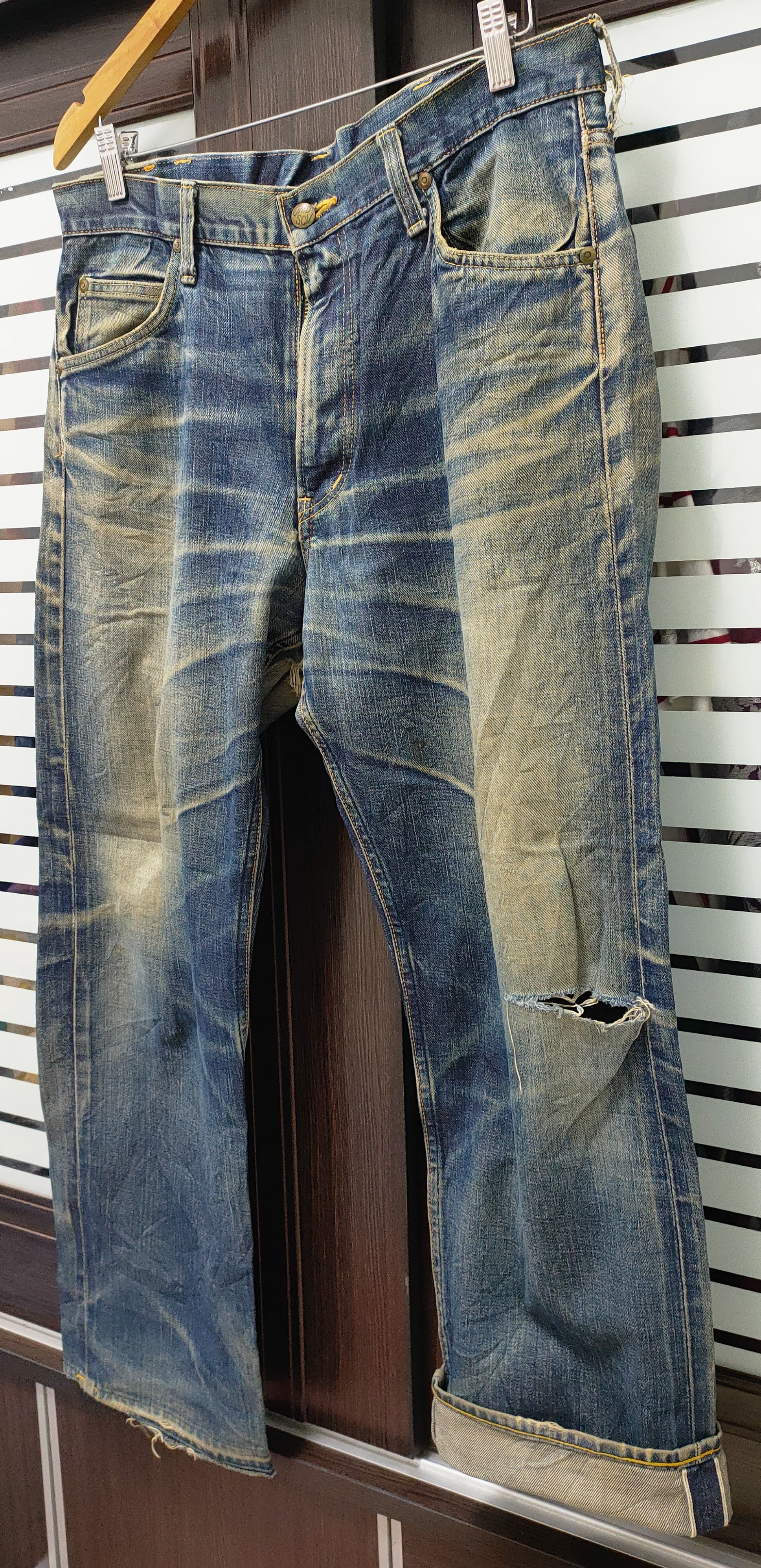 Johnbull 💥Flared !! Distressed JohnBull SCO Sewing Chop Selvedge💥 Size US 34 / EU 50 - 4 Thumbnail