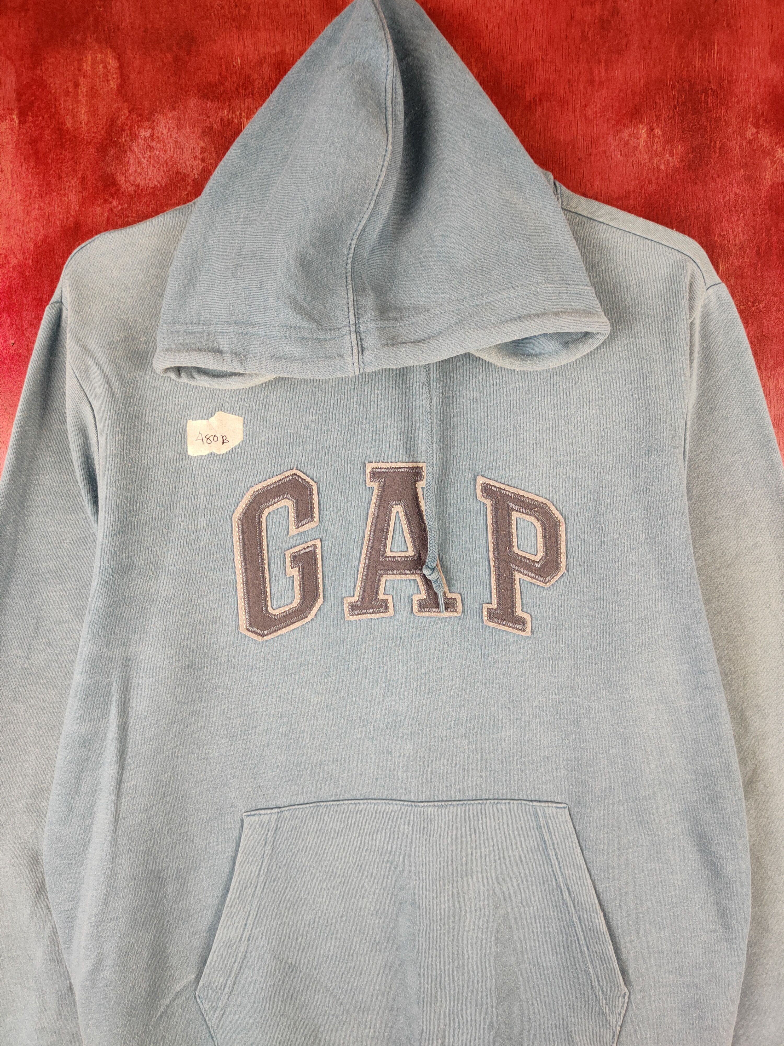 Gap Gap Blue Faded Hoodie Sweatshirt #480B Size US M / EU 48-50 / 2 - 2 Thumbnail