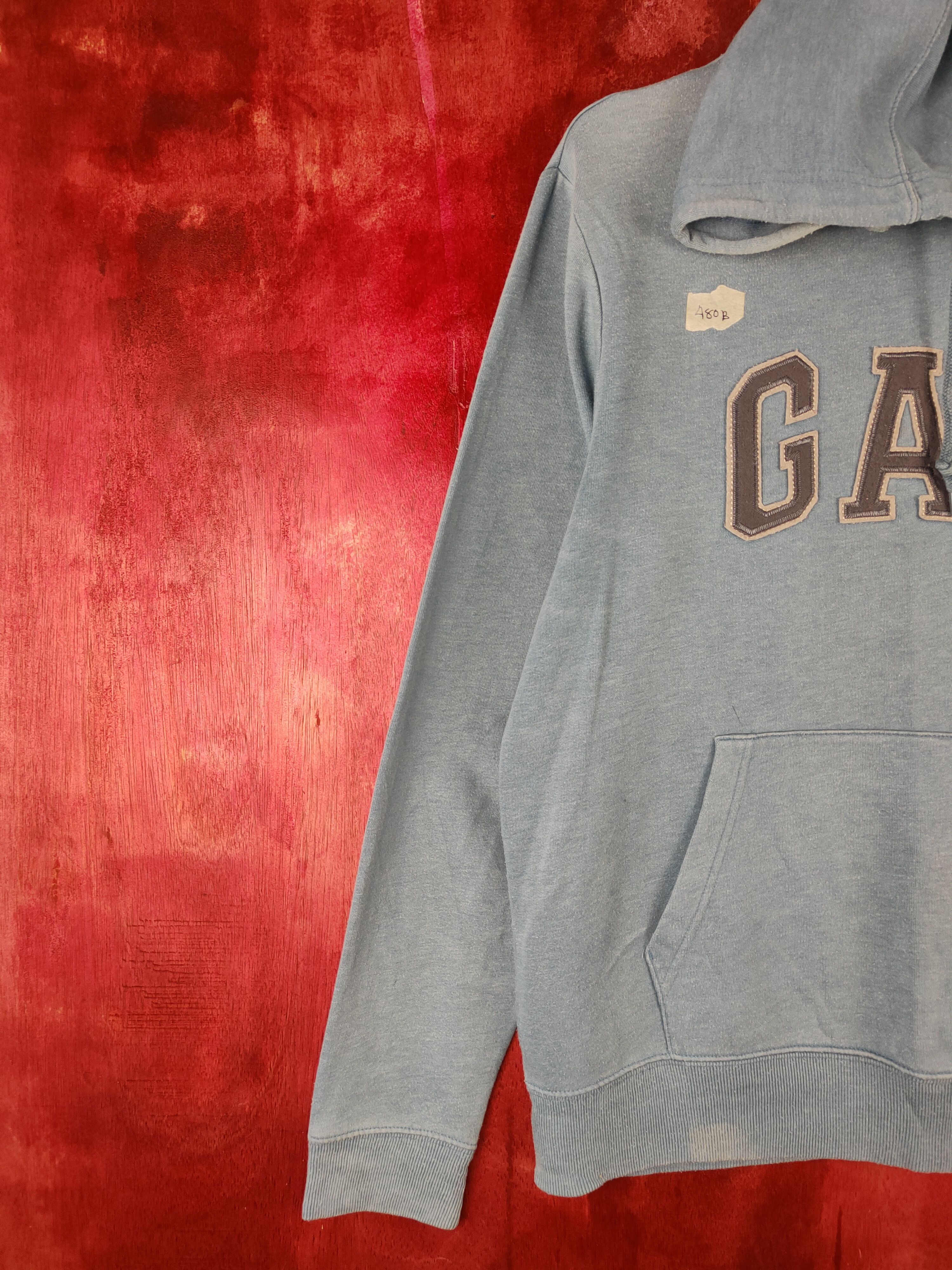 Gap Gap Blue Faded Hoodie Sweatshirt #480B Size US M / EU 48-50 / 2 - 3 Thumbnail