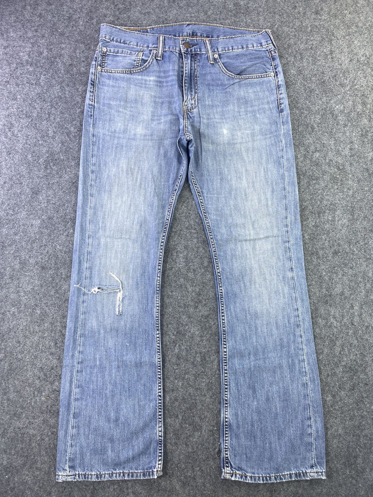 Jean Vintage Levi's 527 Distressed Blue wash Jeans - J554 Size US 35 - 1 Thumbnail