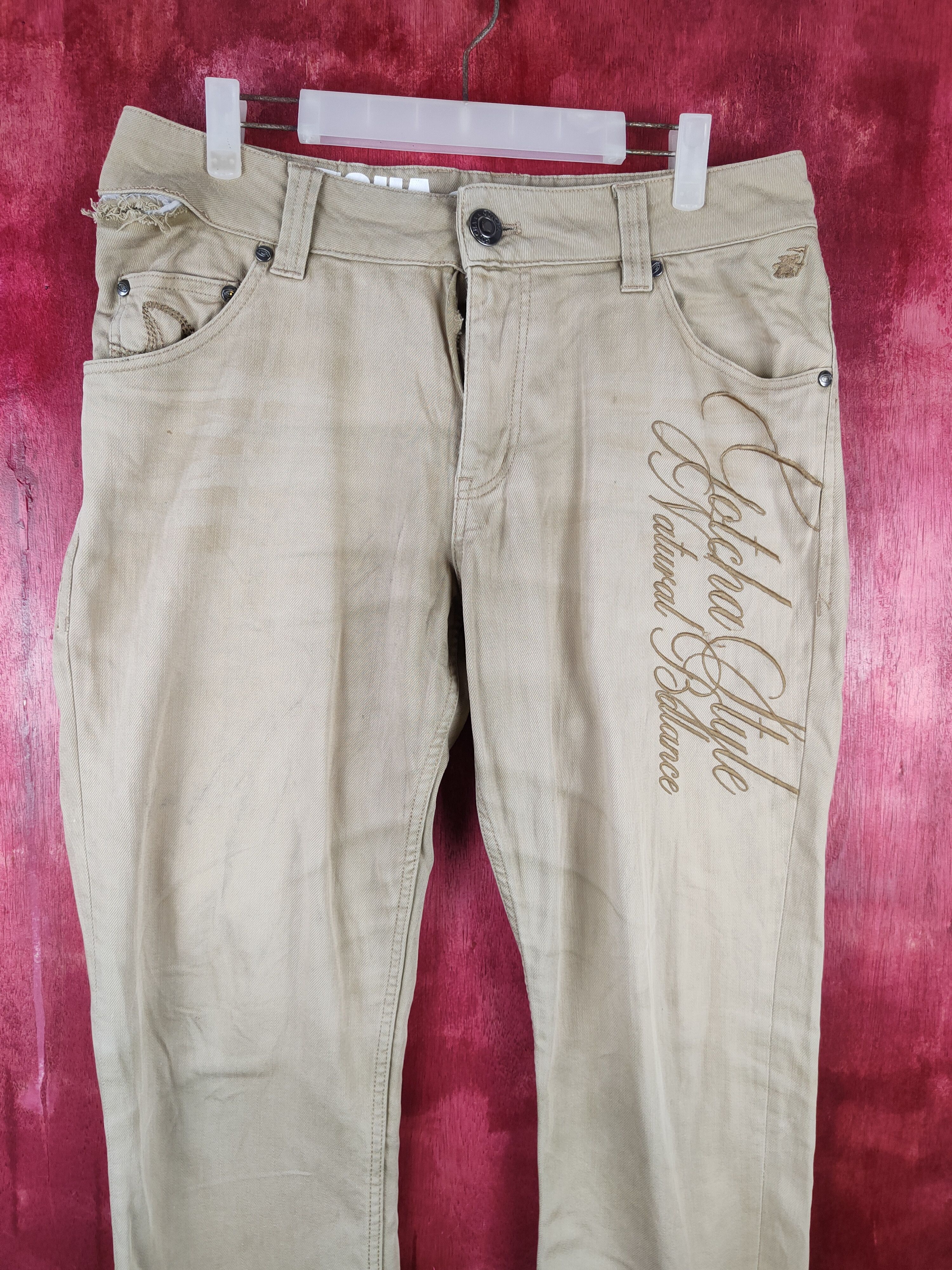 Gotcha × Japanese Brand Gotcha - Surf Brown ripped distressed Casual Pants #S658 Size US 32 / EU 48 - 2 Thumbnail