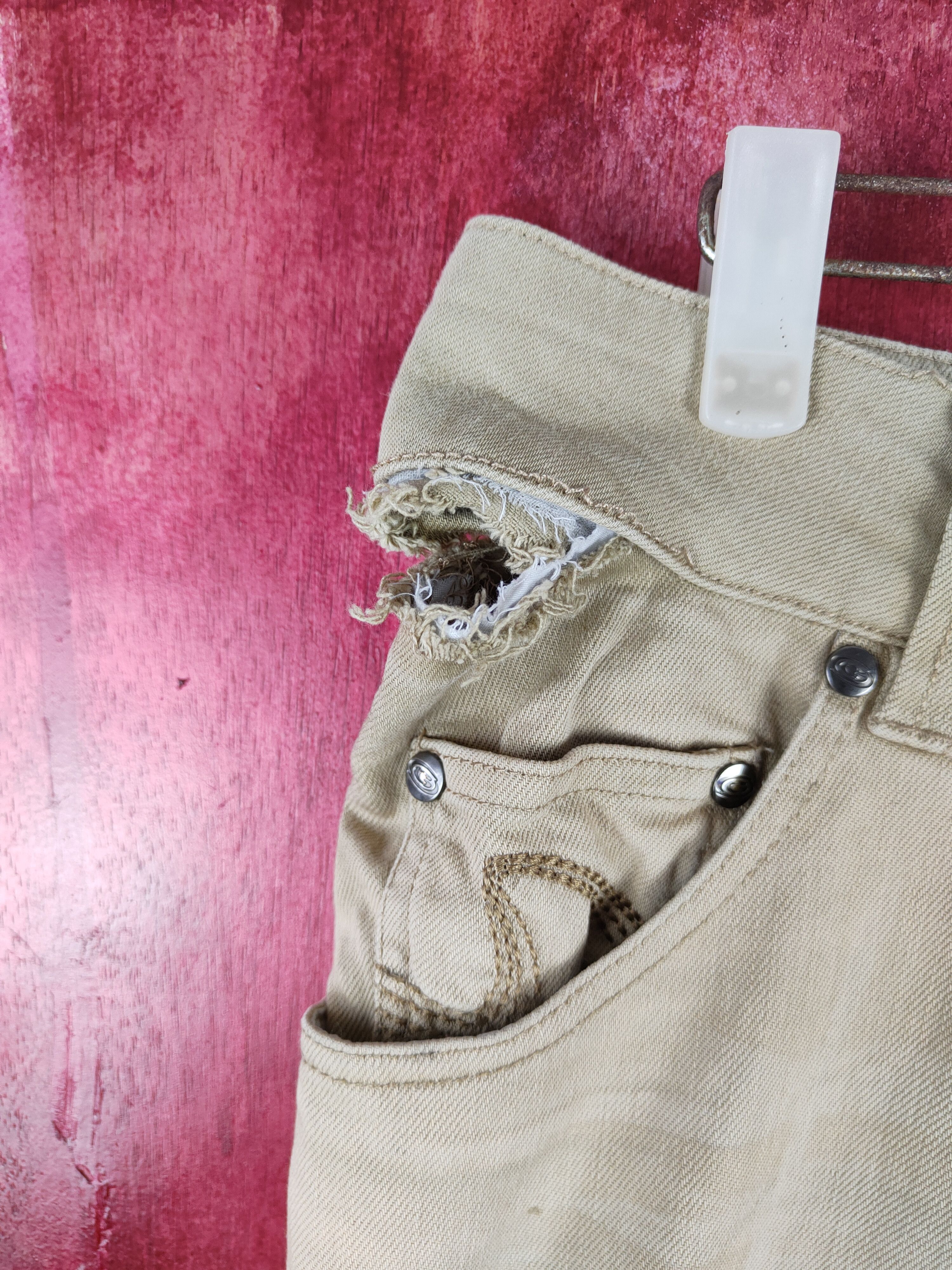 Gotcha × Japanese Brand Gotcha - Surf Brown ripped distressed Casual Pants #S658 Size US 32 / EU 48 - 5 Thumbnail